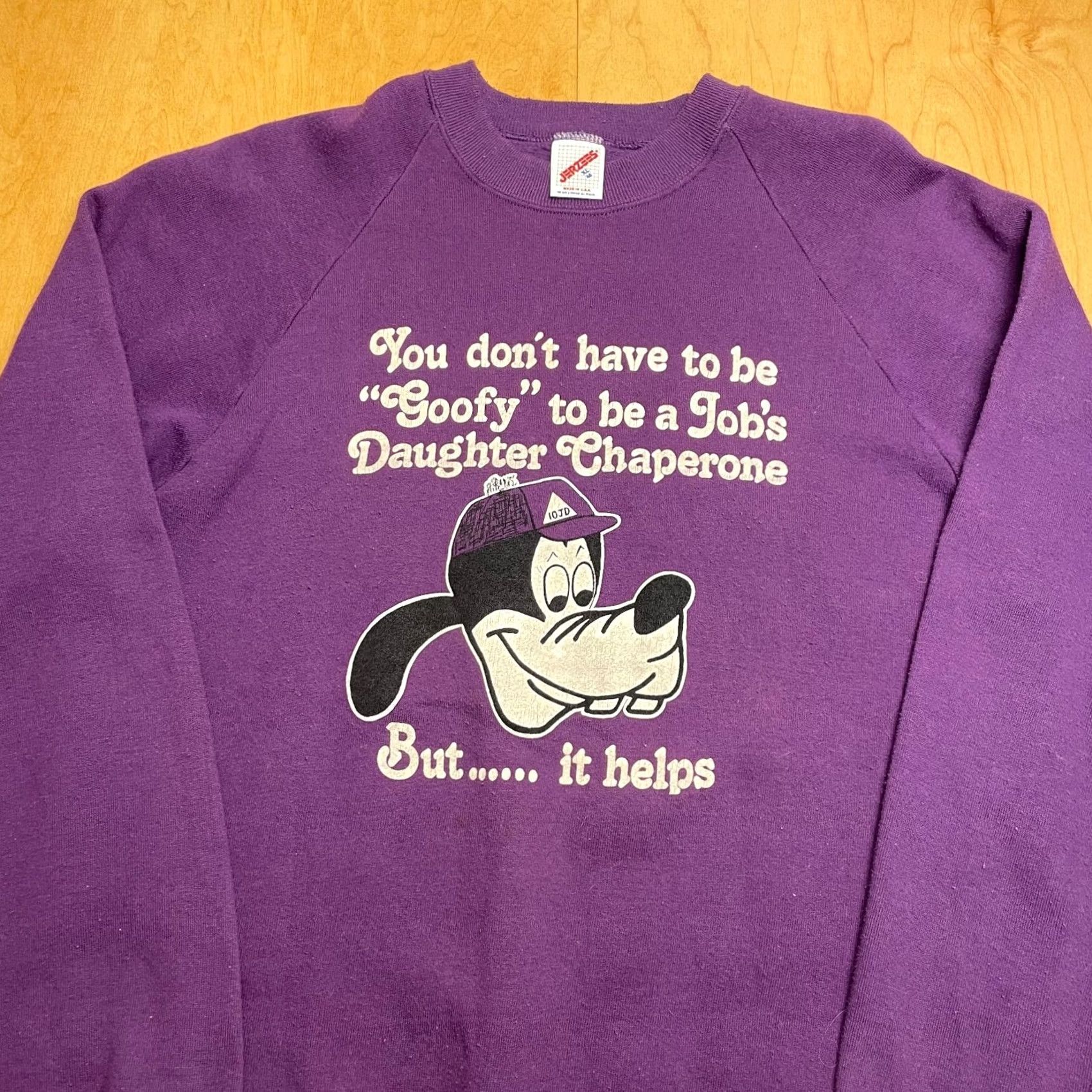 Jerzees VINTAGE JERZEES Goofy XL Purple Long Sleeve Pullover Crewneck Sweatshirt Solid Size US XL / EU 56 / 4 - 2 Thumbnail