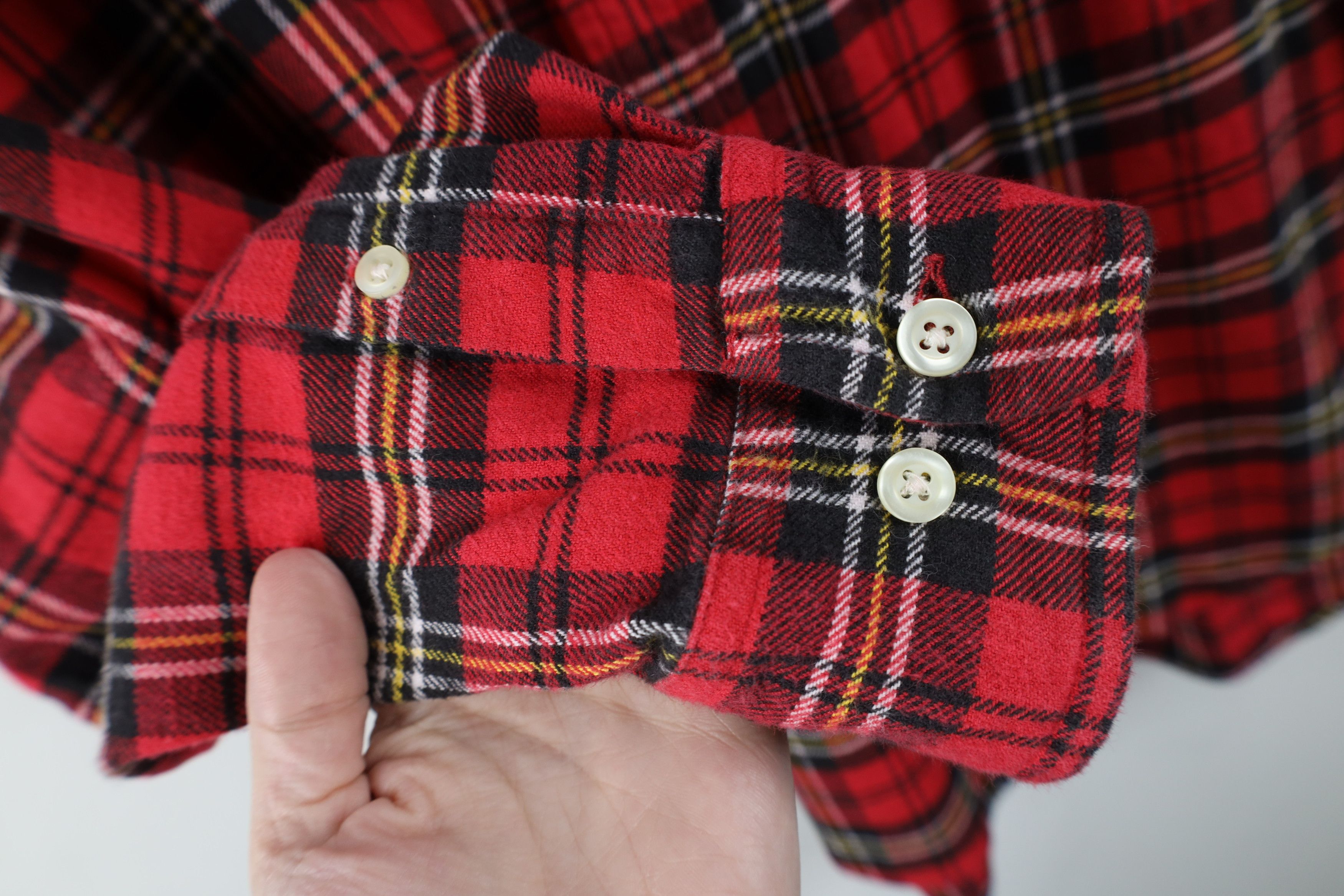Gap Vintage 90s Gap Flannel Collared Button Down Shirt Red Plaid Size US M / EU 48-50 / 2 - 6 Thumbnail
