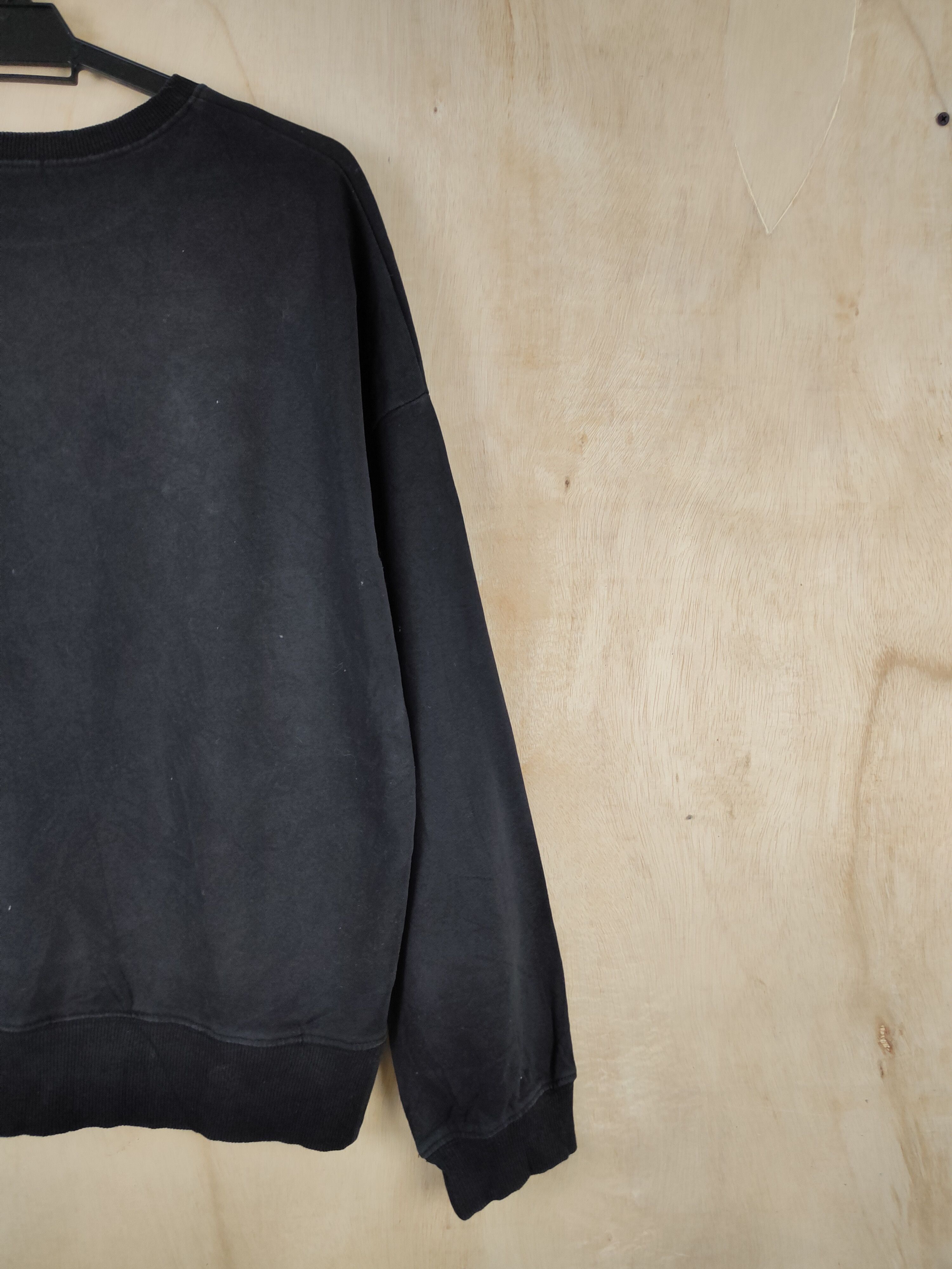 Japanese Brand × Vintage Japan ripped distressed spell out Black Sweatshirts #S2630 Size US L / EU 52-54 / 3 - 10 Thumbnail