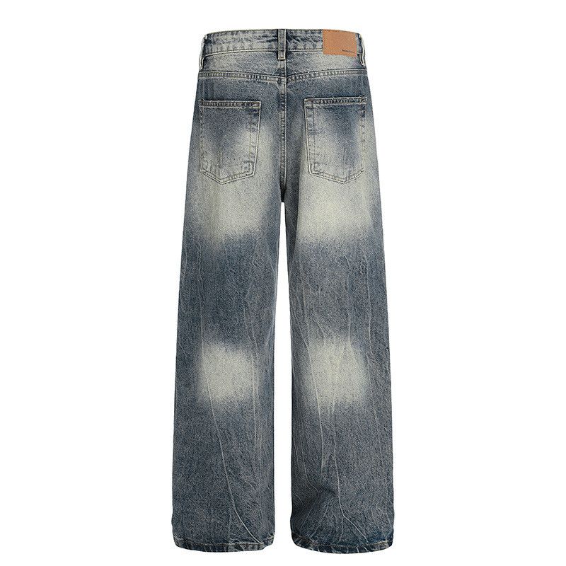 Vintage American retro washed high street scimitar jeans for men Size US 32 / EU 48 - 2 Thumbnail