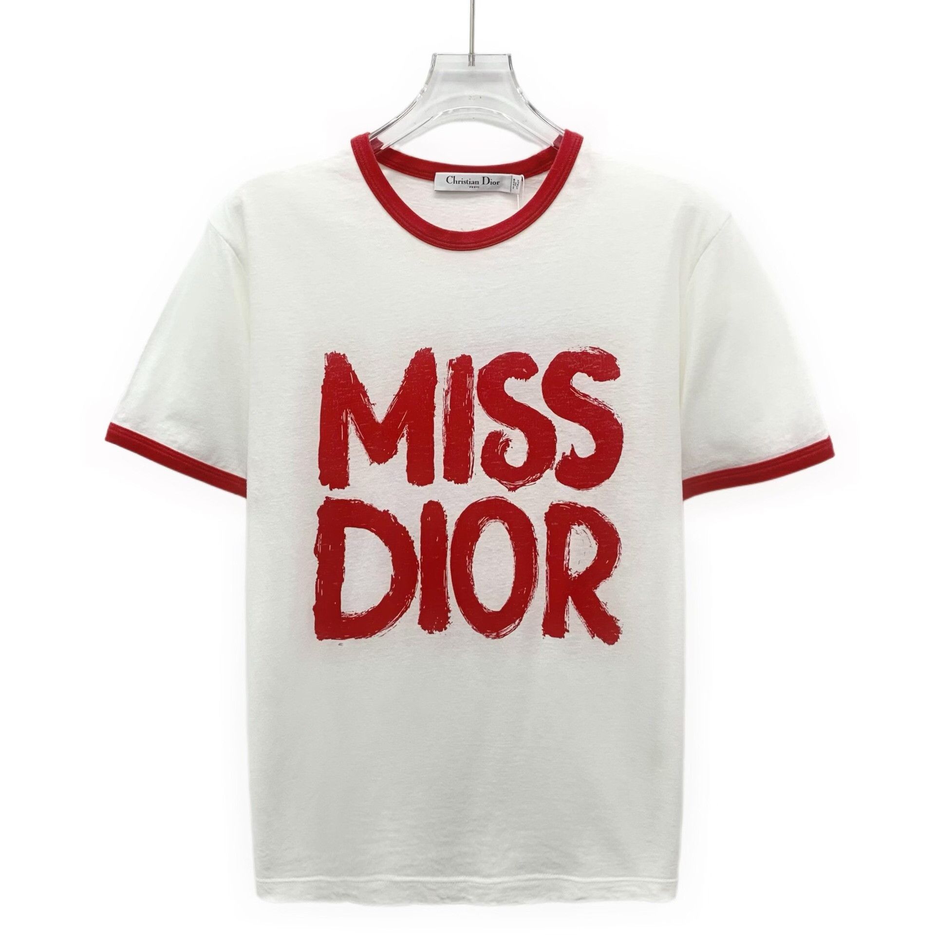 Dior Dior Retro Printed White T-Shirt S Women Size S / US 4 / IT 40 - 1 Thumbnail