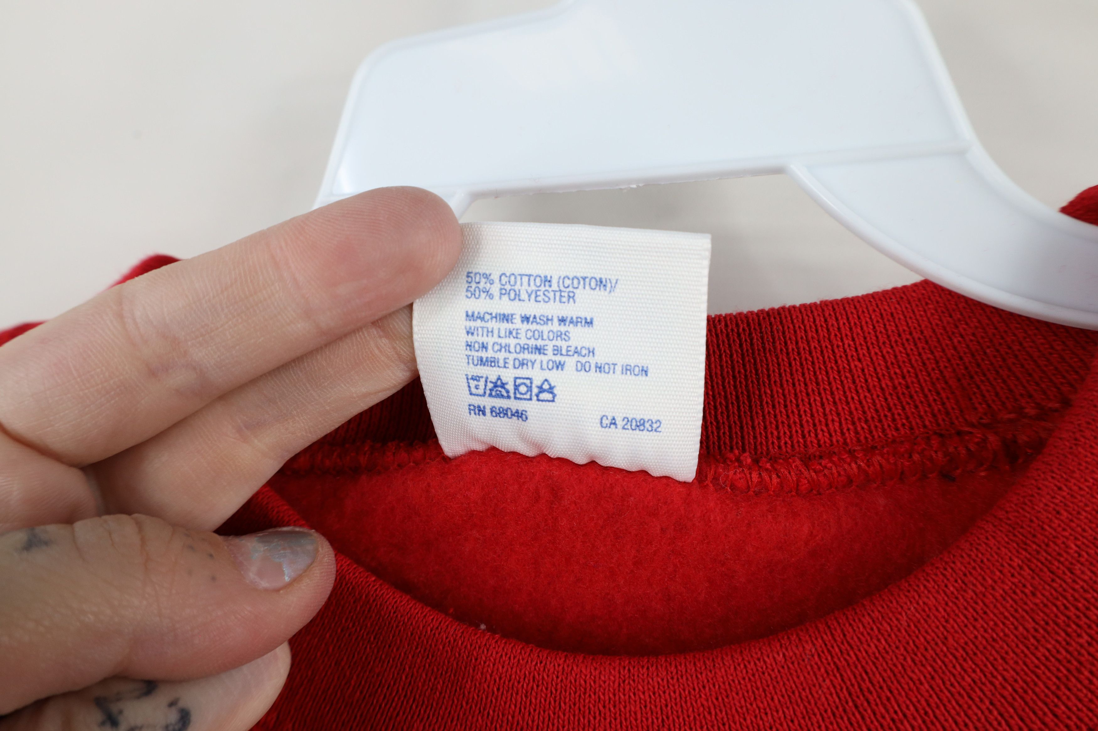 Vintage Deadstock Vintage 90s Streetwear Crewneck Sweatshirt Red USA Size US XL / EU 56 / 4 - 6 Thumbnail