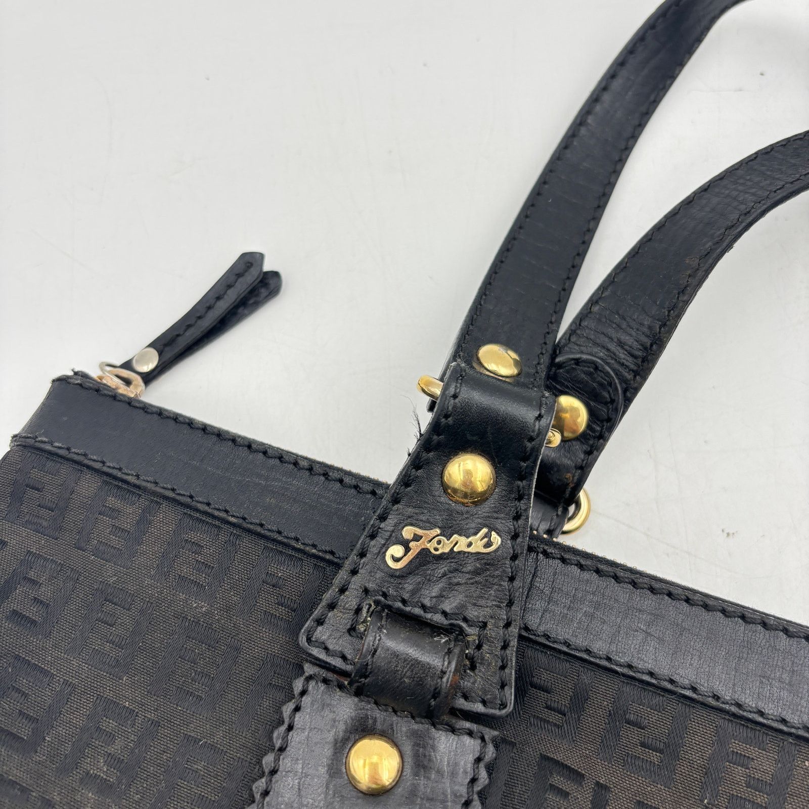 Fendi Vintage Fendi Tote Bag Zucchino Zucca Canvas Leather Women's Size ONE SIZE - 18 Thumbnail