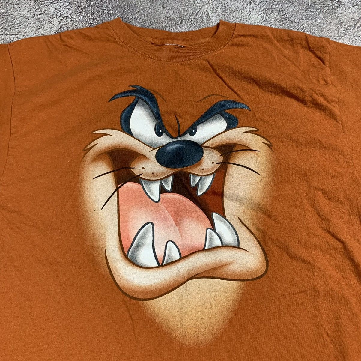 Band Tees VINTAGE Y2K TAZ TASMANIAN DEVIL FACE CREEPY WARNER BROS. Size US M / EU 48-50 / 2 - 2 Thumbnail