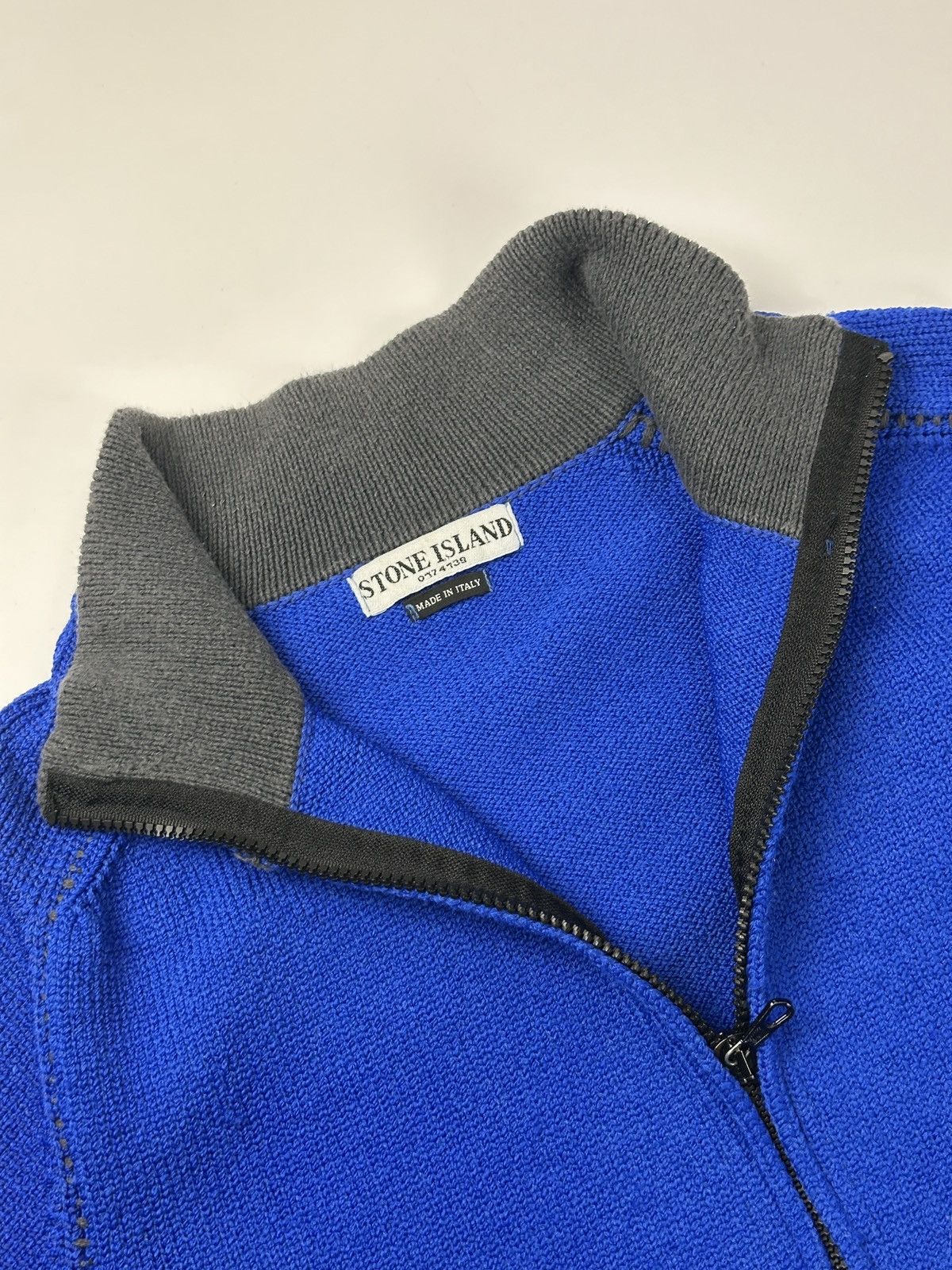 Stone Island Stone Island Vintage Blue & Grey Sweater Size US L / EU 52-54 / 3 - 7 Thumbnail