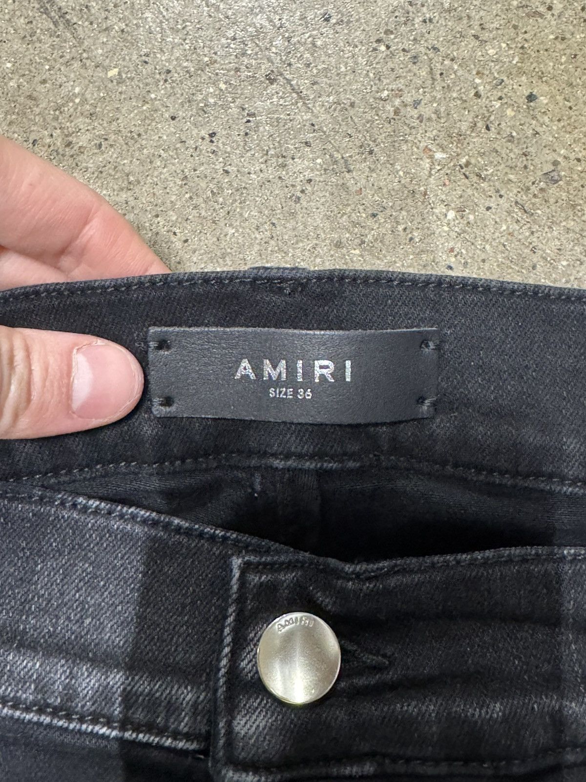 Amiri Amiri Distressed Logo Black Denim Jeans 1400$ Size US 36 / EU 52 - 6 Thumbnail