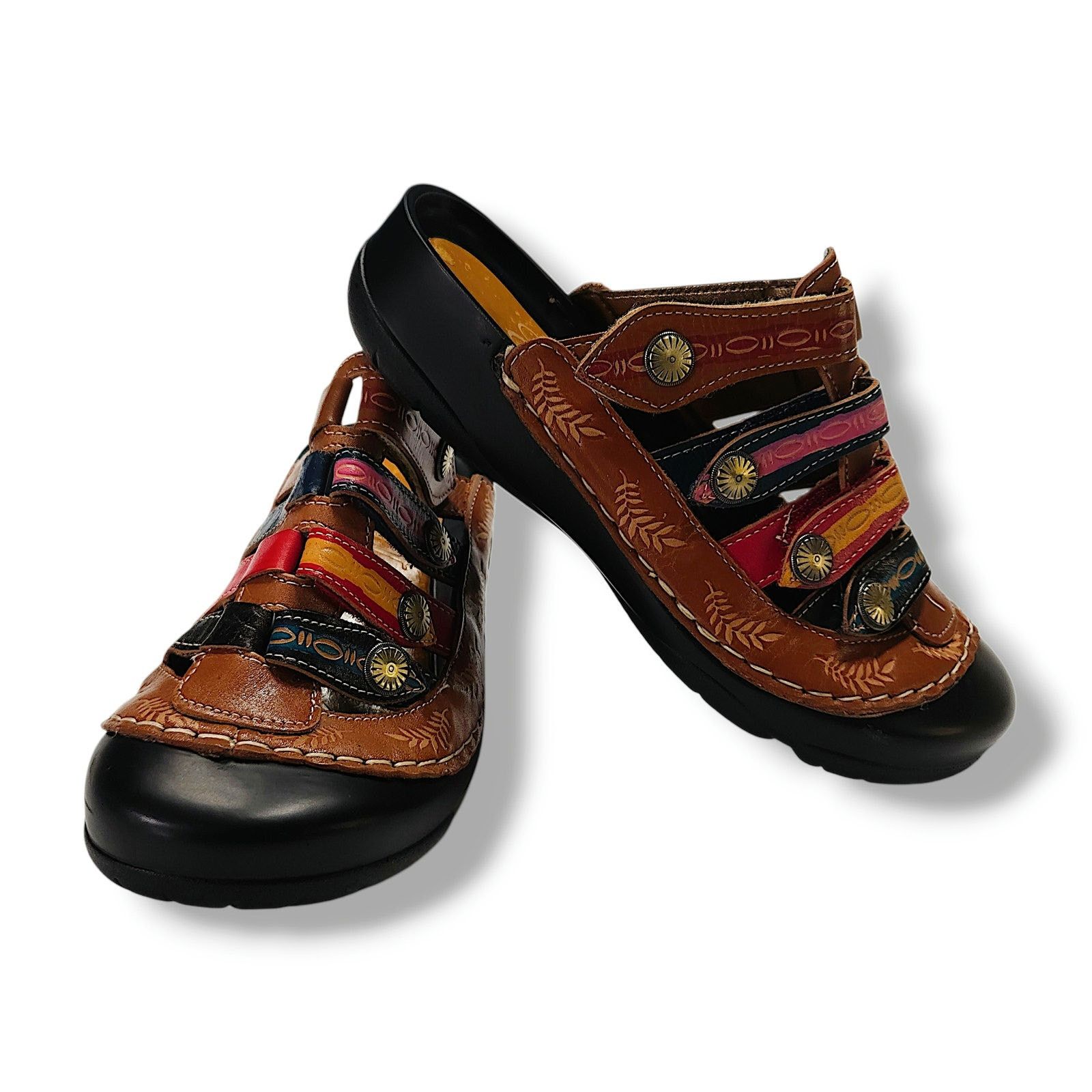 Other Corkys Elite Heidi Closed Toe Clog Strap Brown Leather 6 Size US 6 / IT 36 - 1 Thumbnail