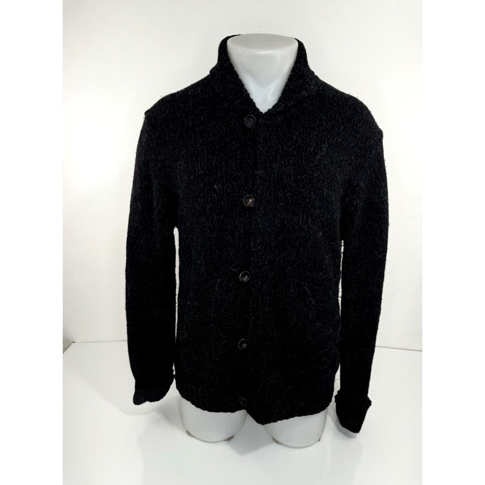 Theory THEORY - ALPACA / CASHMERE / WOOL Shawl Cardigan M / L Sweater EXCELLENT Shirt Mens L Black & Gray 90s JK Size US L / EU 52-54 / 3 - 2 Thumbnail