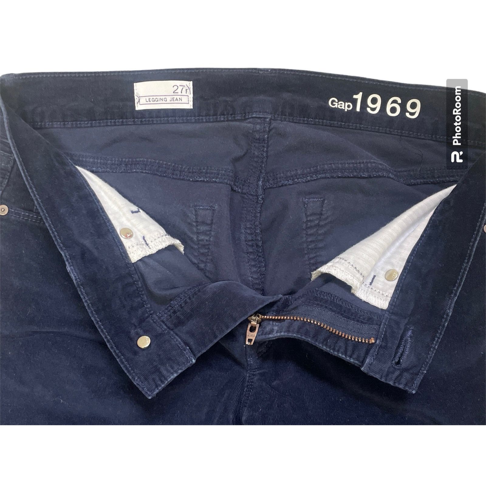 Gap Gap 1969 Blue Corduroy Stretchy Jean Leggings Size 27r 4-6 Size 27" / US 4 / IT 40 - 3 Thumbnail