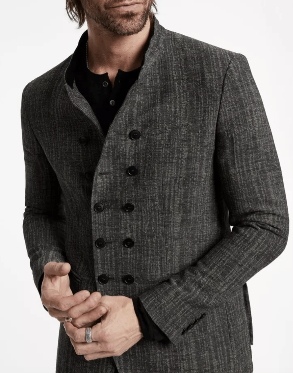 John Varvatos JOHN VARVATOS GREY BLAZER / JACKET Size US M / EU 48-50 / 2 - 4 Thumbnail