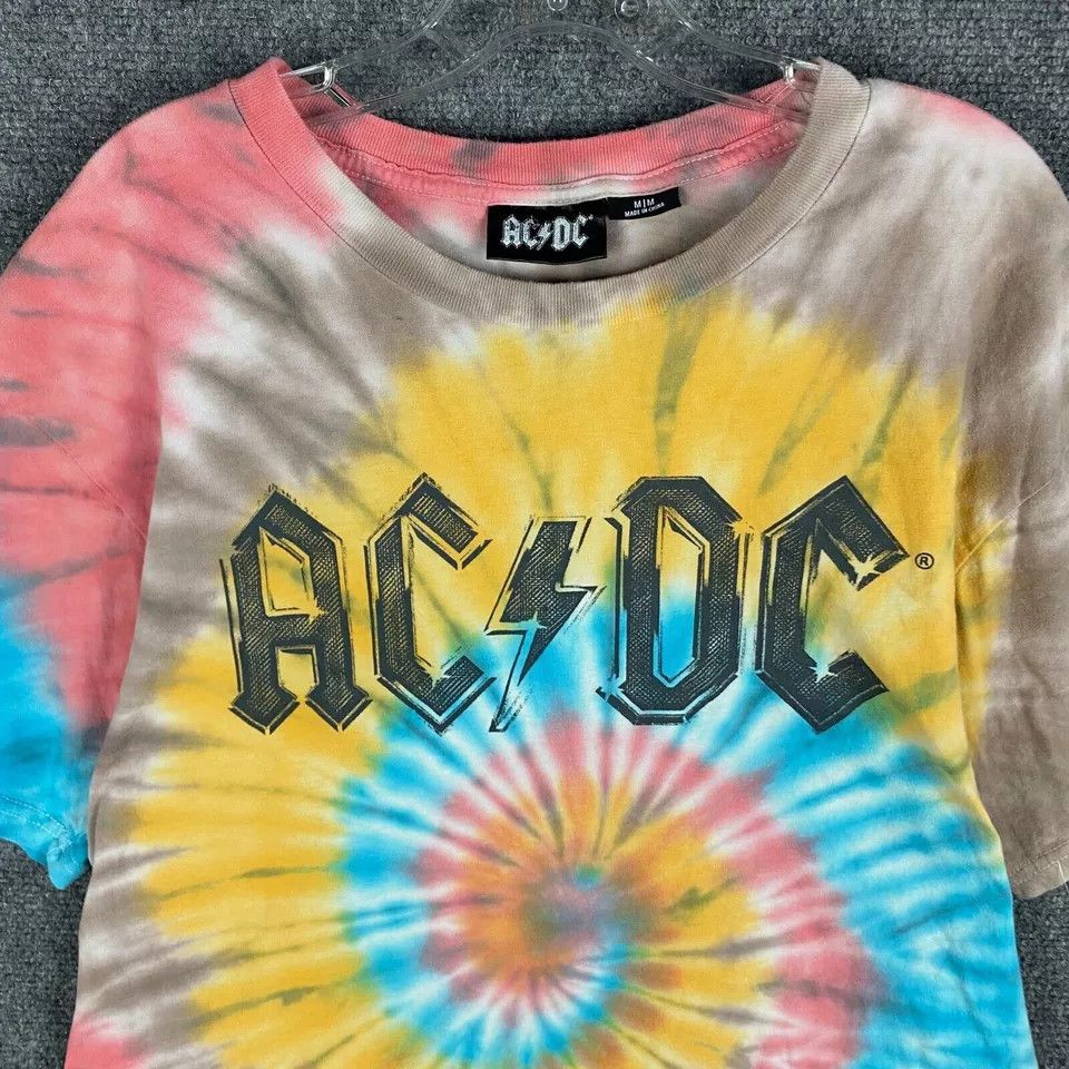 AC/DC ACDC Shirt Men's Medium Tie Dye Short Sleeve Band Tee Size US M / EU 48-50 / 2 - 2 Thumbnail