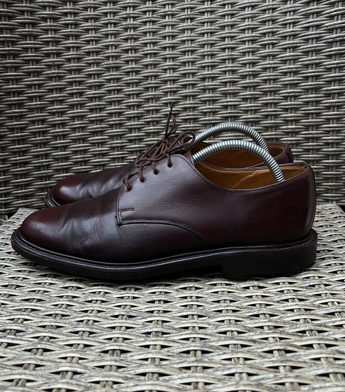 Grenson Vintage 90s Grenson Country Label Plain Toe Brown Derby Size US 8 / EU 41 - 1 Thumbnail