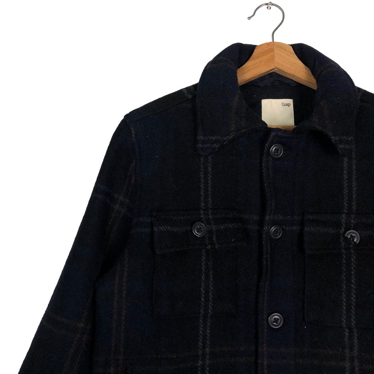 Japanese Brand 🔥Vintage Gap Wool Worker Jacket Tartan Design Japan Size US S / EU 44-46 / 1 - 7 Thumbnail