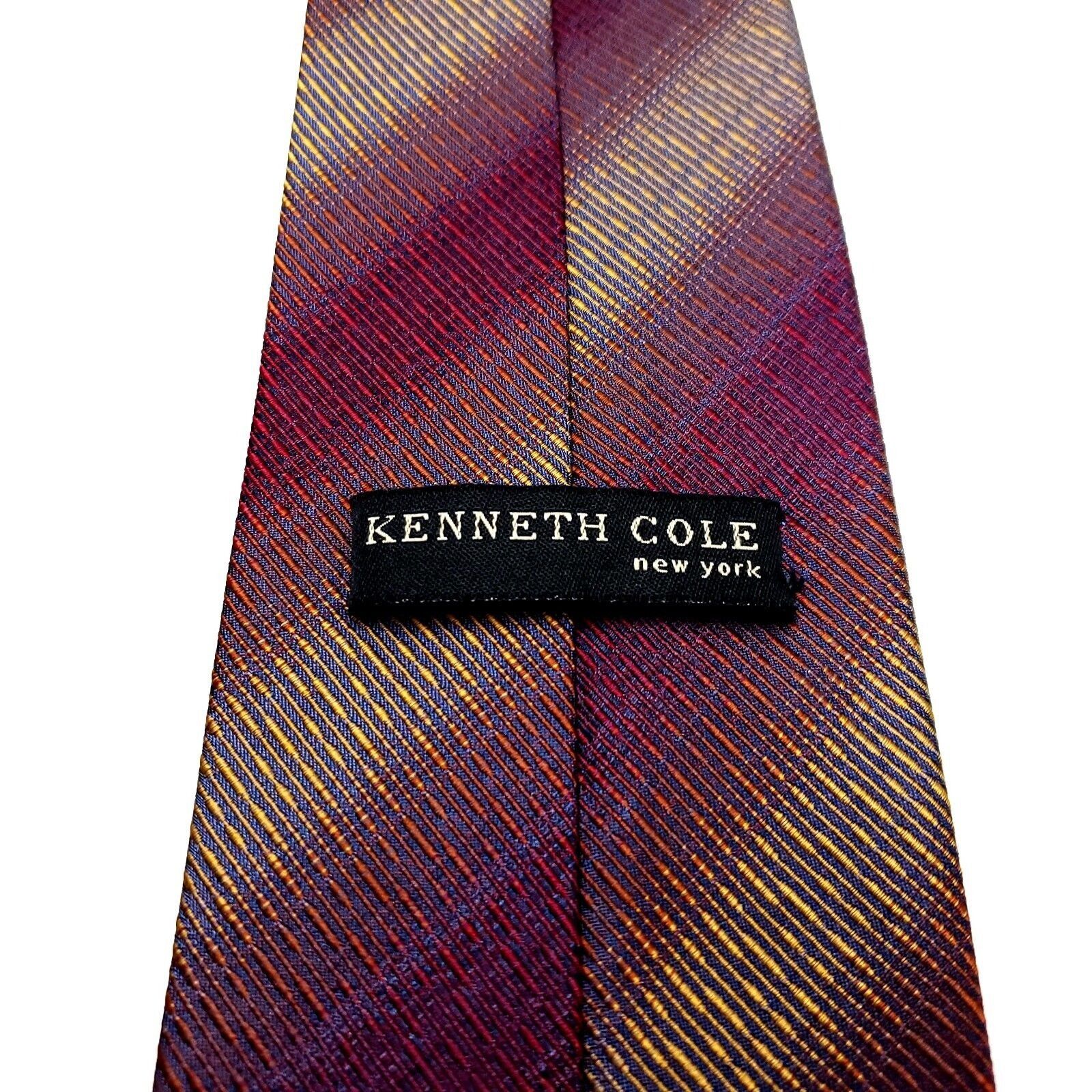 Kenneth Cole Kenneth Cole Silk Tie Red Woven Wide Size ONE SIZE - 3 Thumbnail
