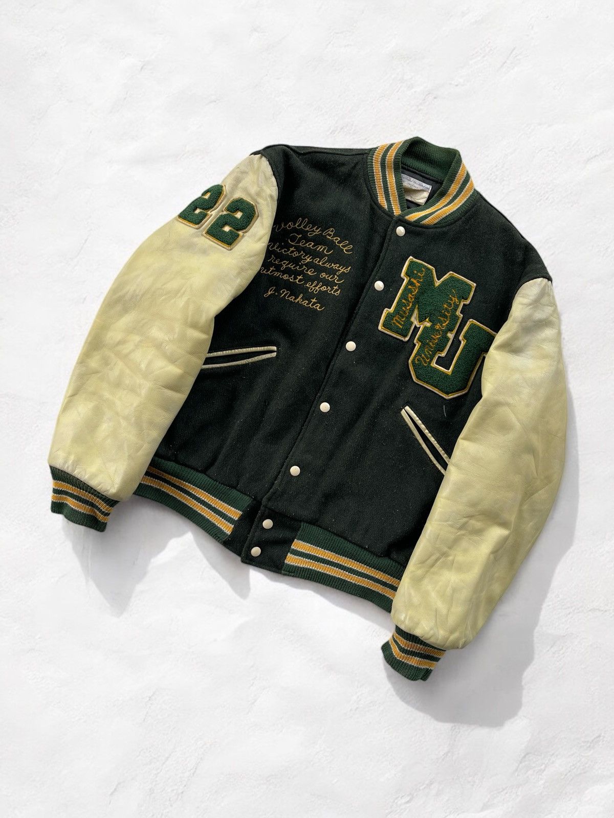 Hysteric Glamour 🔥RARE🔥VINTAGE 80s BUTWIN USA LEATHER SLEEVE VARSITY JACKET Size US L / EU 52-54 / 3 - 3 Thumbnail