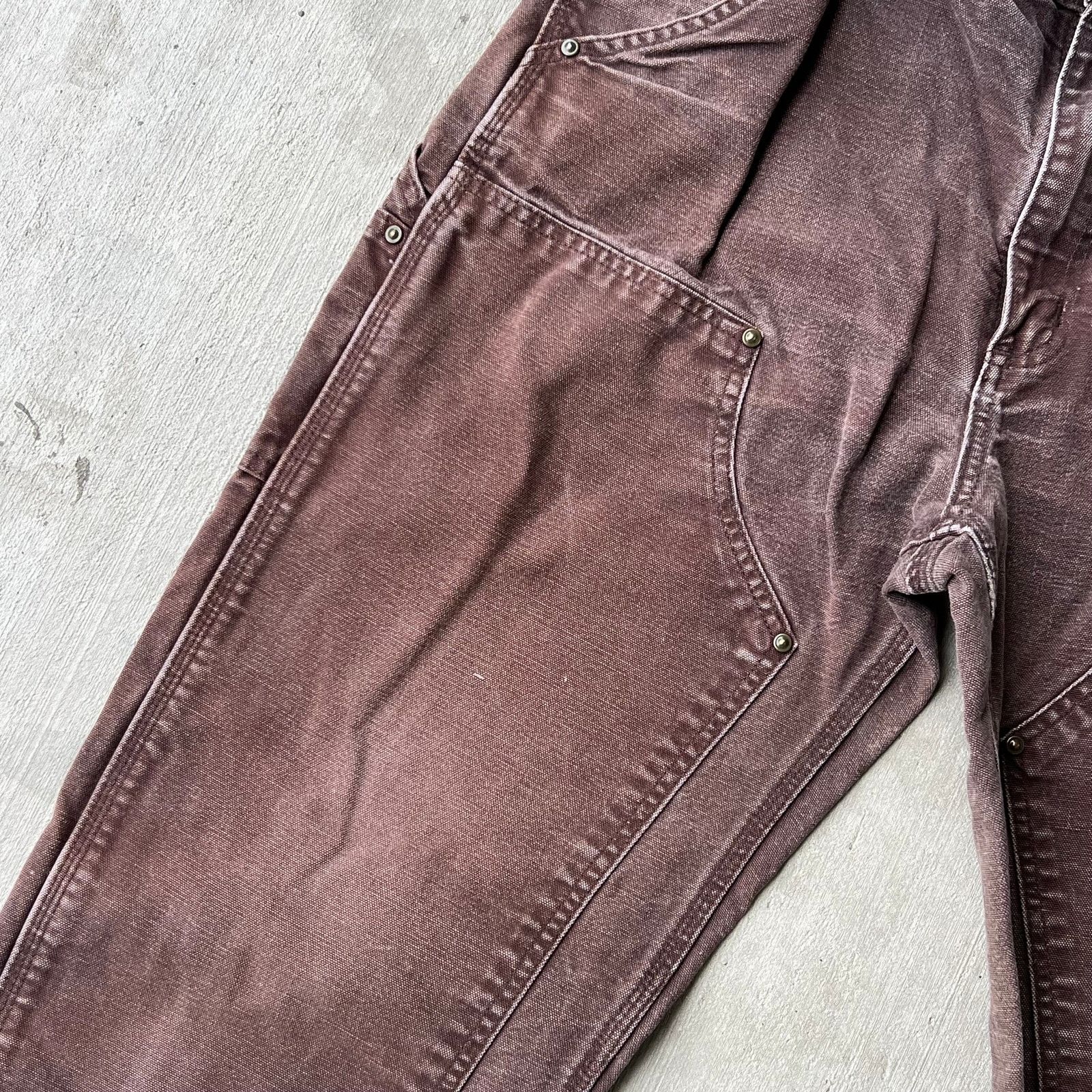 Carhartt × Vintage Carhartt faded brown double knee work wear carpenter pants Size US 32 / EU 48 - 8 Thumbnail