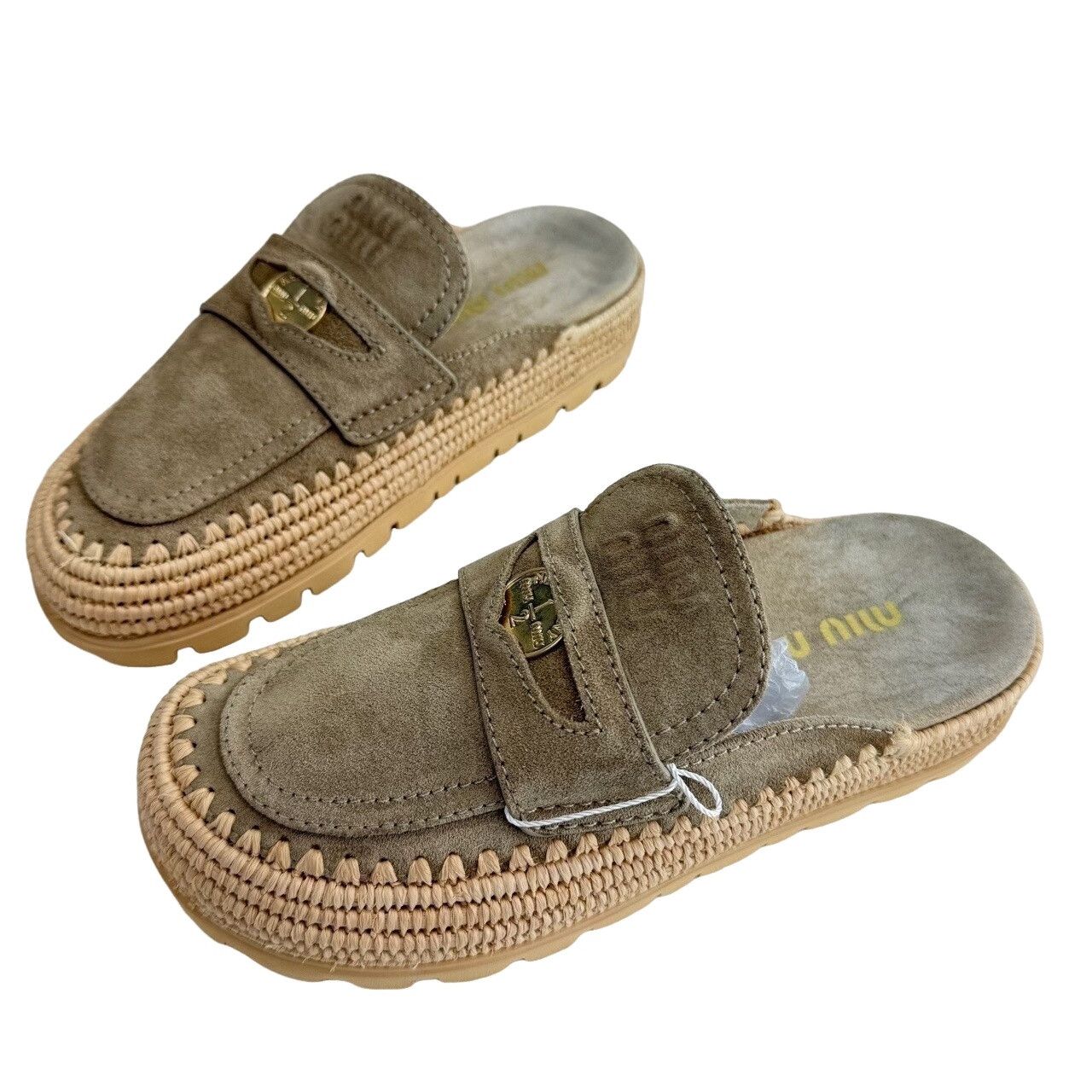 Miu Miu Miu Miu Suede Mules Size 36 Size US 6 / IT 36 - 1 Thumbnail