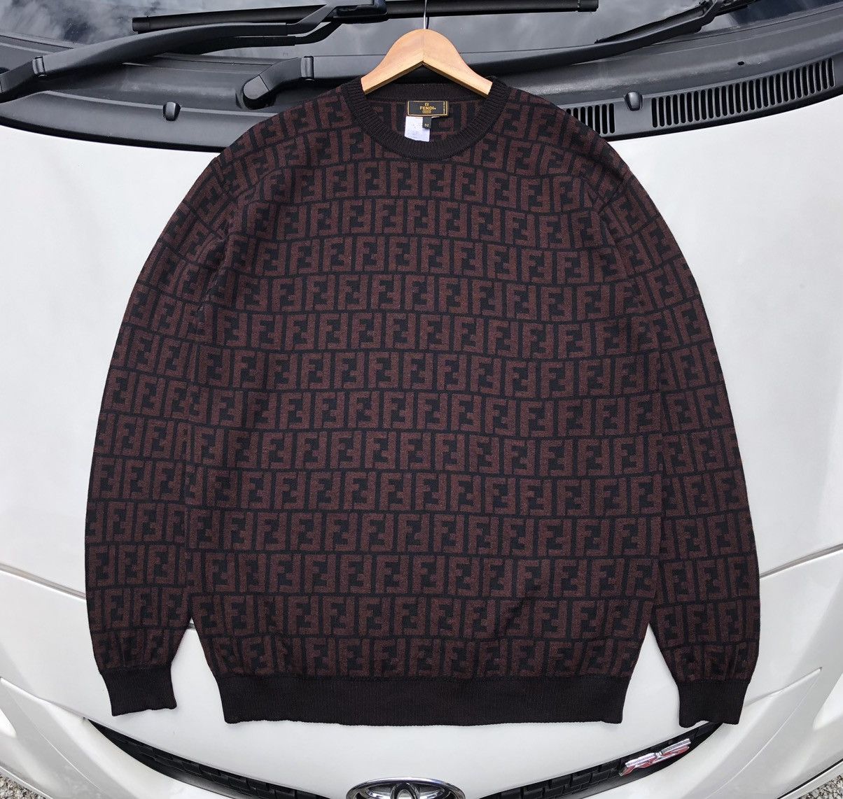 Fendi Fendi Monogram Pura Lana Woolmark Pullover Sweatshirt Size US L / EU 52-54 / 3 - 9 Thumbnail