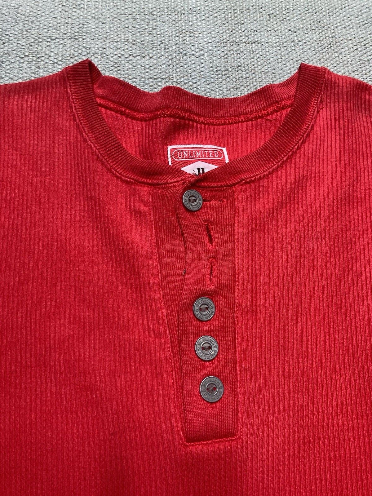 Vintage henley t shirt Marlboro unlimited promo ribbed cotton large Size US L / EU 52-54 / 3 - 4 Thumbnail