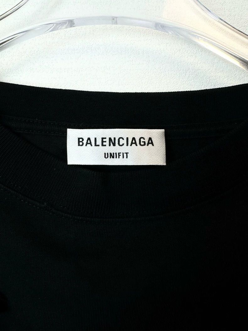 Balenciaga Balenciaga Black letter logo havoc short sleeve 2502-Nextar Size US M / EU 48-50 / 2 - 5 Thumbnail