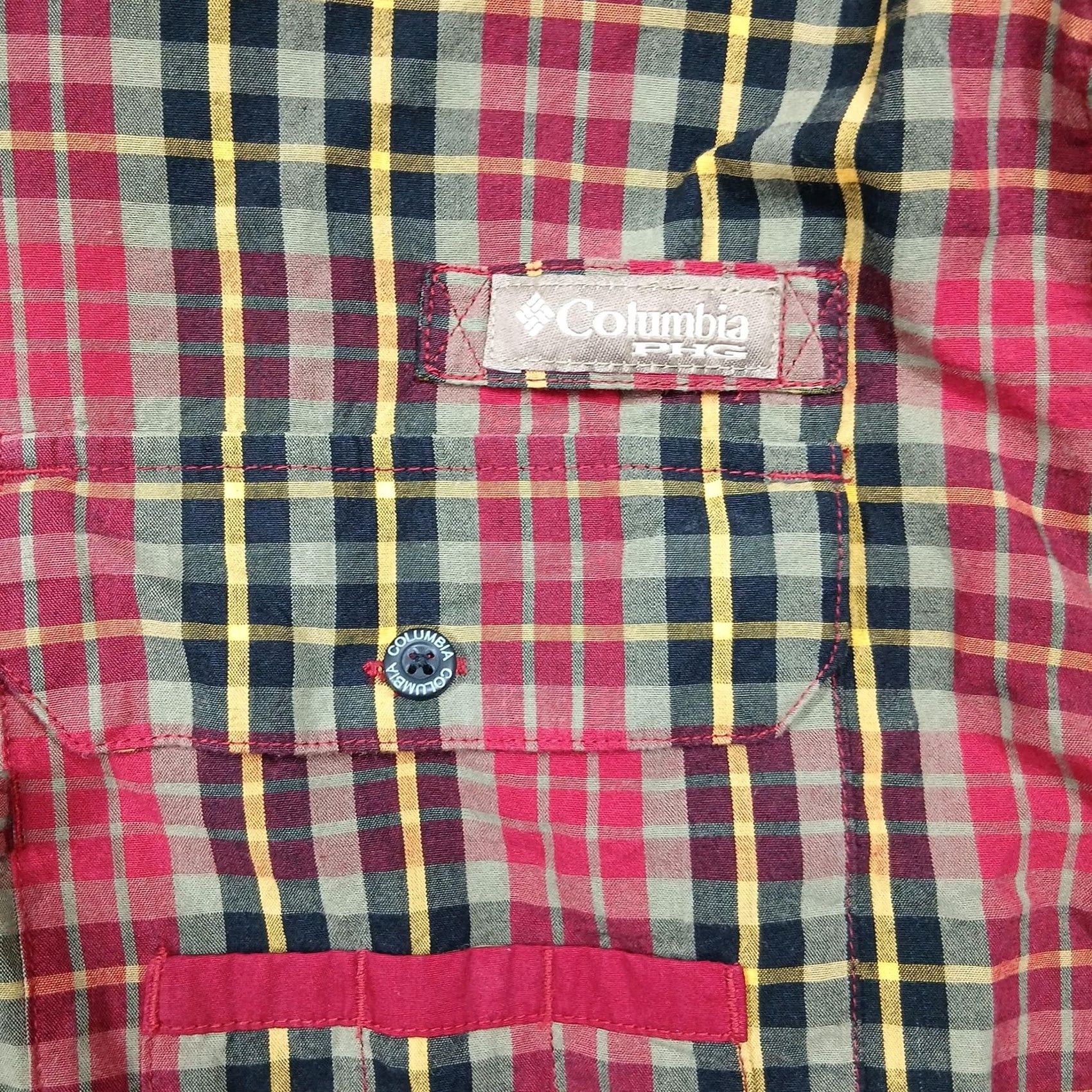 Vintage Columbia PHG Shirt Mens Large Red Plaid Long Sleeve Button-Up Performance Hunting Gear Size US L / EU 52-54 / 3 - 4 Thumbnail