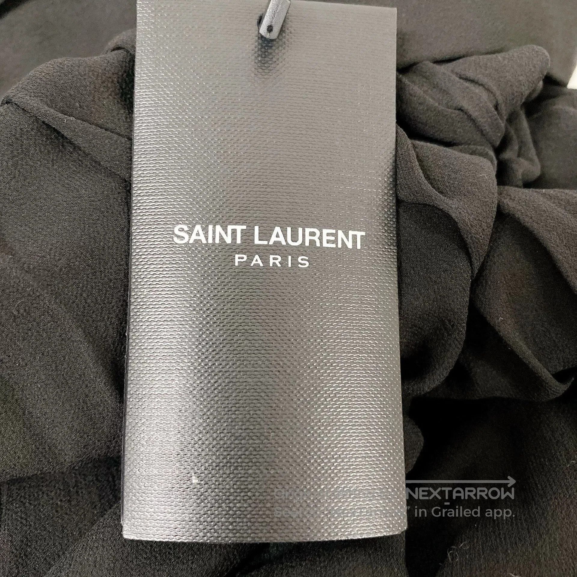 Saint Laurent Paris Saint Laurent Black Silk Mesh Slip Dress. Size XS / US 0-2 / IT 36-38 - 6 Thumbnail