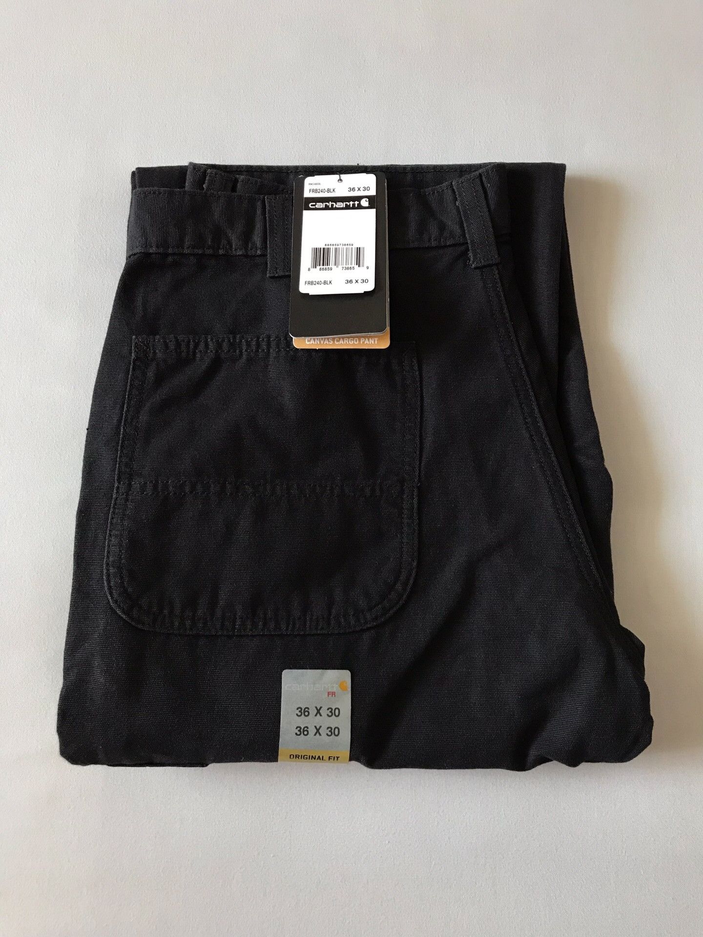 Carhartt Carhartt FRB240 Black Cargo Work Pants Size US 36 / EU 52 - 1 Thumbnail