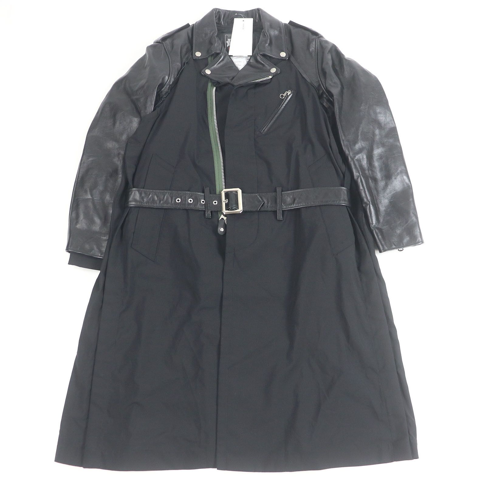 Sacai Sacai Sacai Schott Leather Suiting Coat Leather Outerwear DUTY FREE for USA Size ONE SIZE - 1 Thumbnail