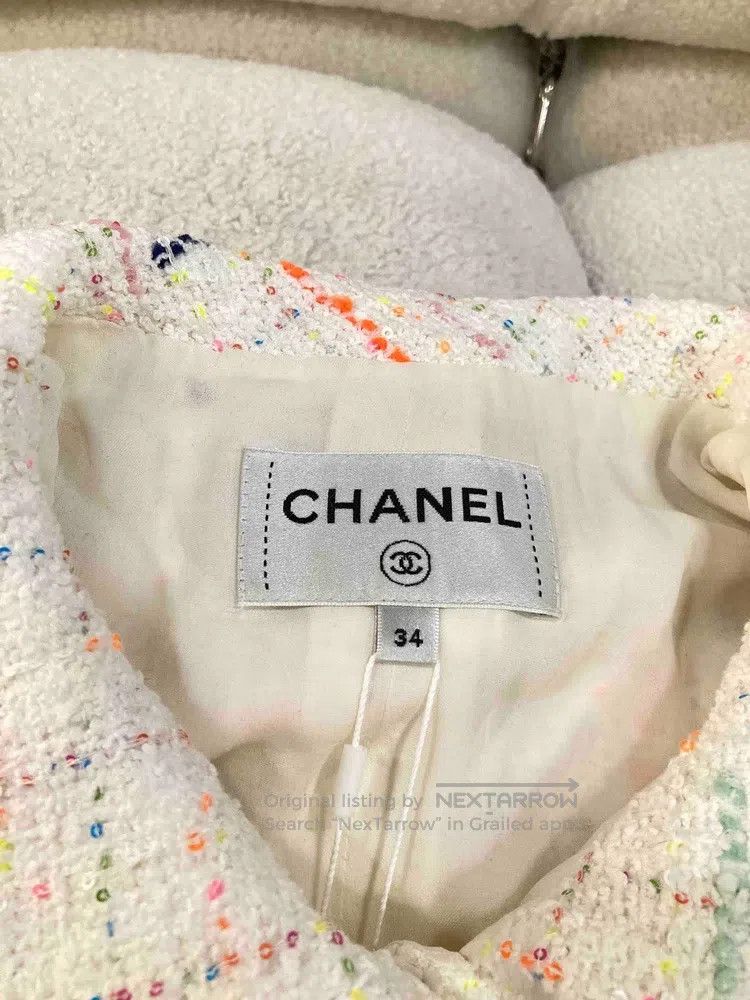 Chanel Chanel White sequin embroidered dress Size XXS / US 00 / IT 34 - 9 Thumbnail