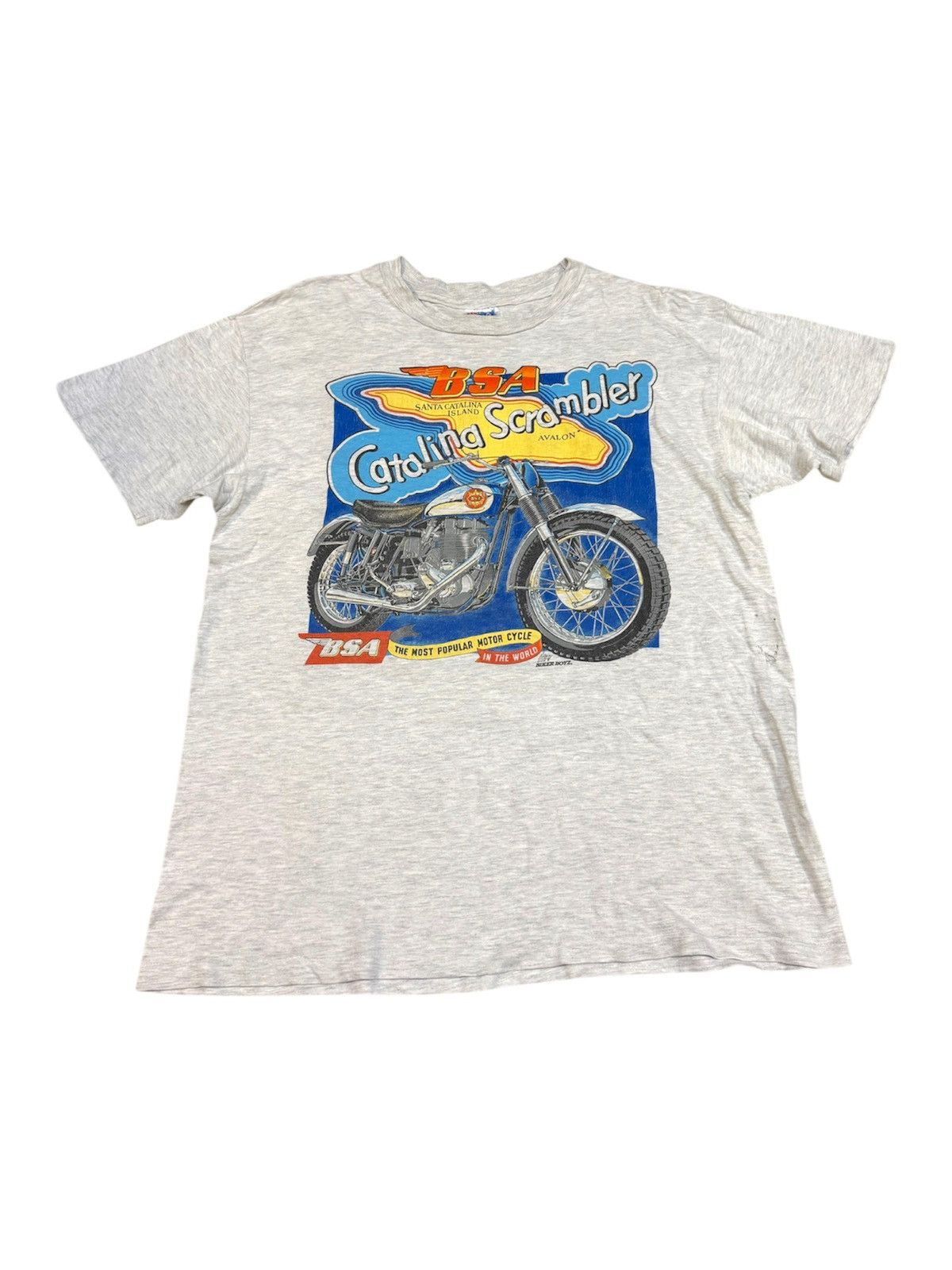 Harley Davidson × Vintage Vintage 90s BSA Catalina Scrambler T Shirt Size US L / EU 52-54 / 3 - 1 Thumbnail
