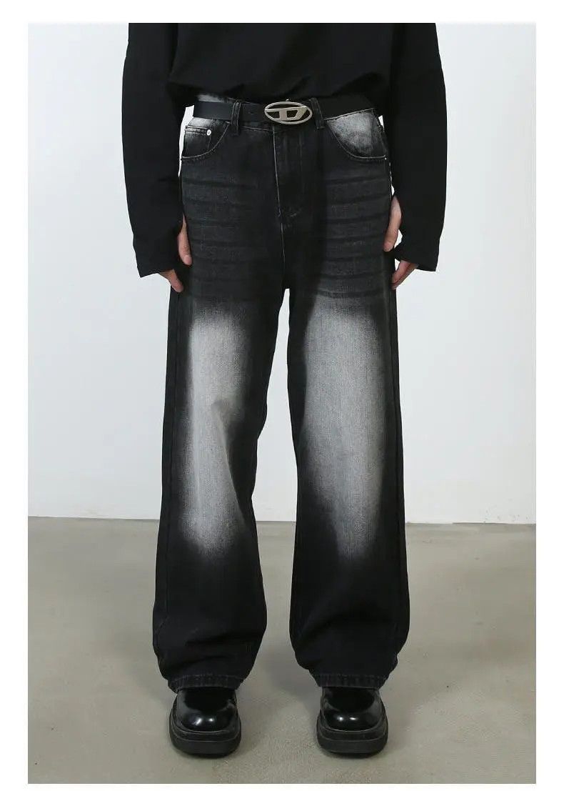 Japanese Brand × Jean Black Baggy Faded Denim Jeans Size US 30 / EU 46 - 1 Thumbnail