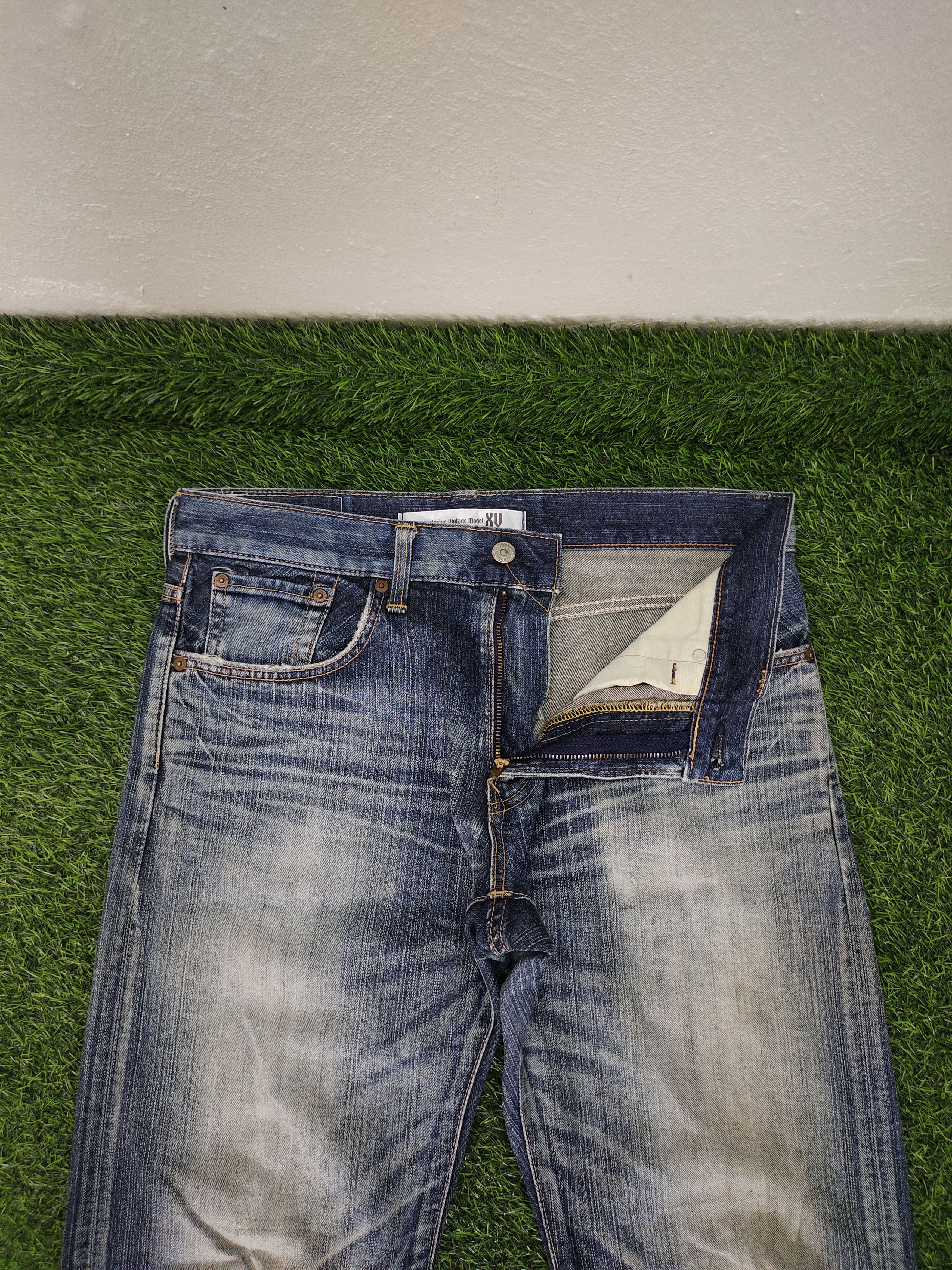 If Six Was Nine Vintage 90s Edwin Xv Distress Faded Clawmark Denim Jeans Size US 32 / EU 48 - 8 Thumbnail