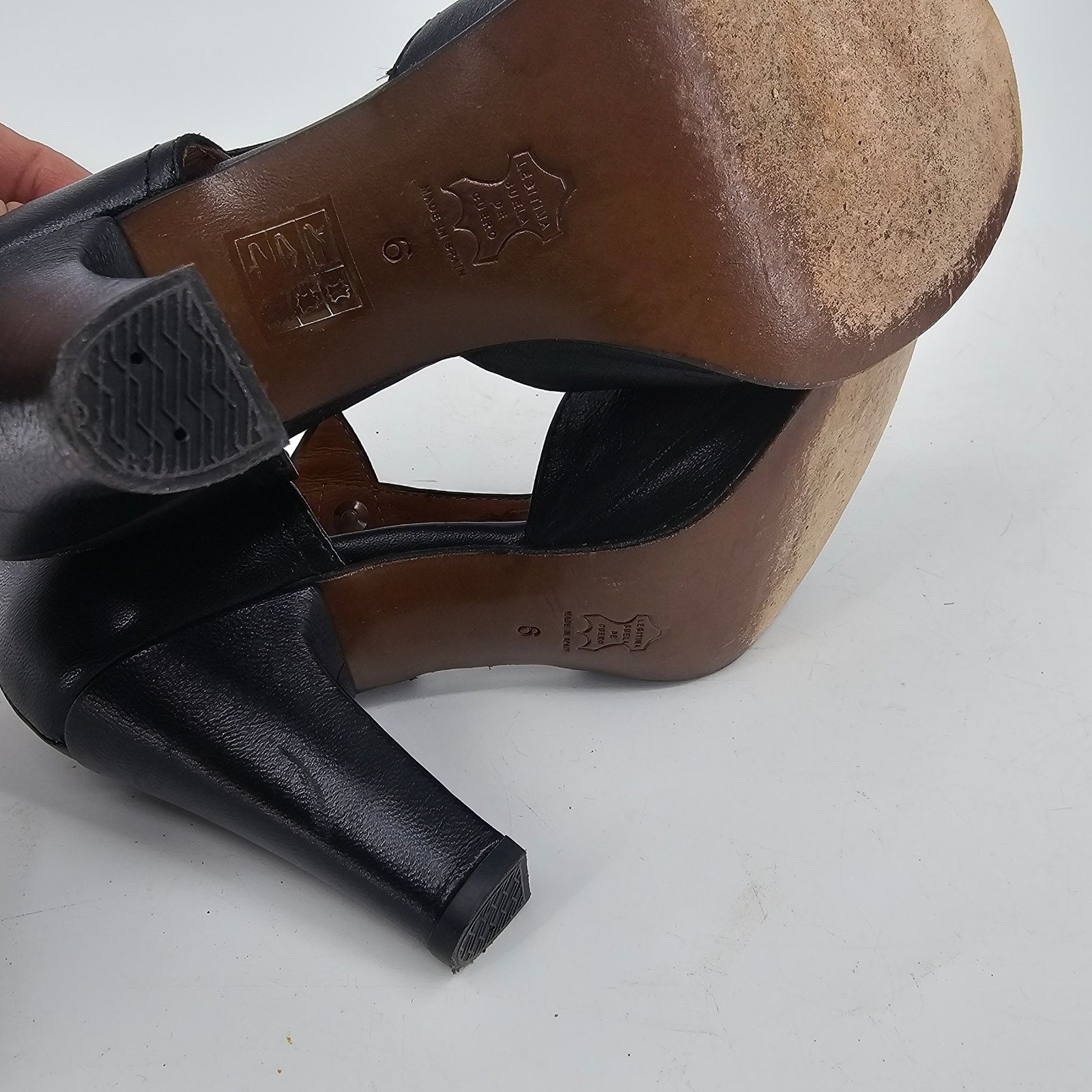 Other Re-Mix Deluxe Vintage Eva Black D’orsay Peep Toe Pump Heel 6 Size US 6 / IT 36 - 7 Thumbnail