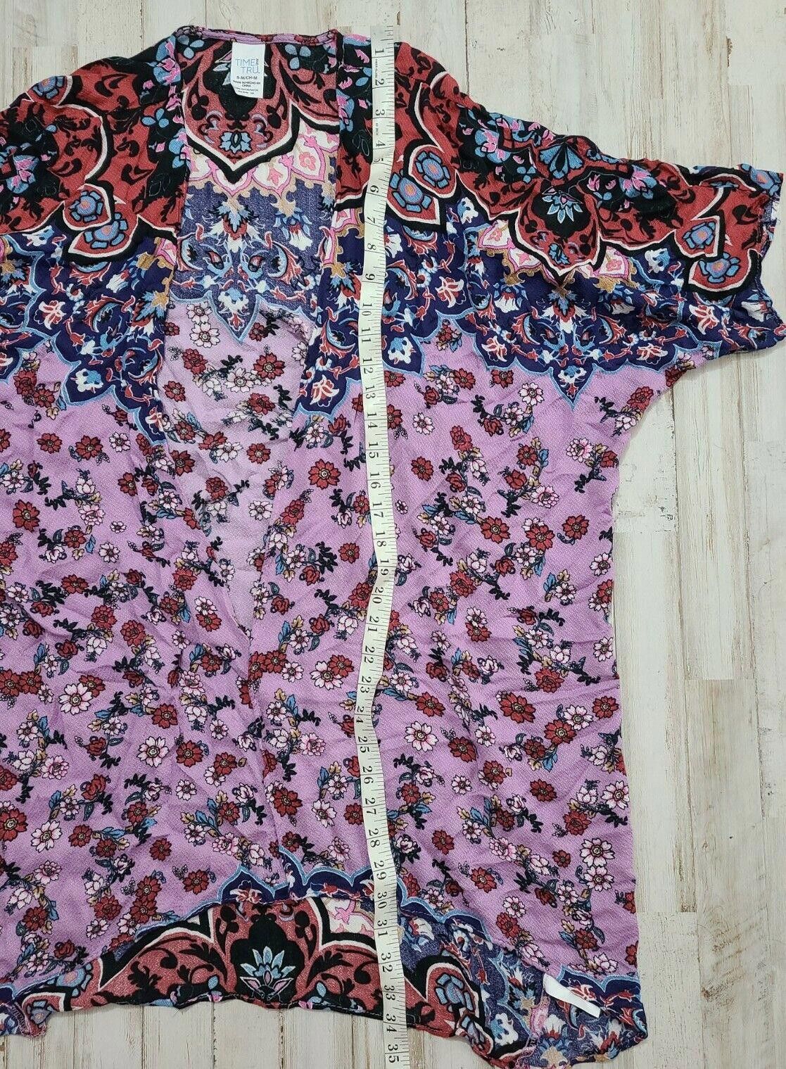 Designer Time And Tru Kimono Small Boho Hippie Ruana Open Front Size S / US 4 / IT 40 - 5 Thumbnail