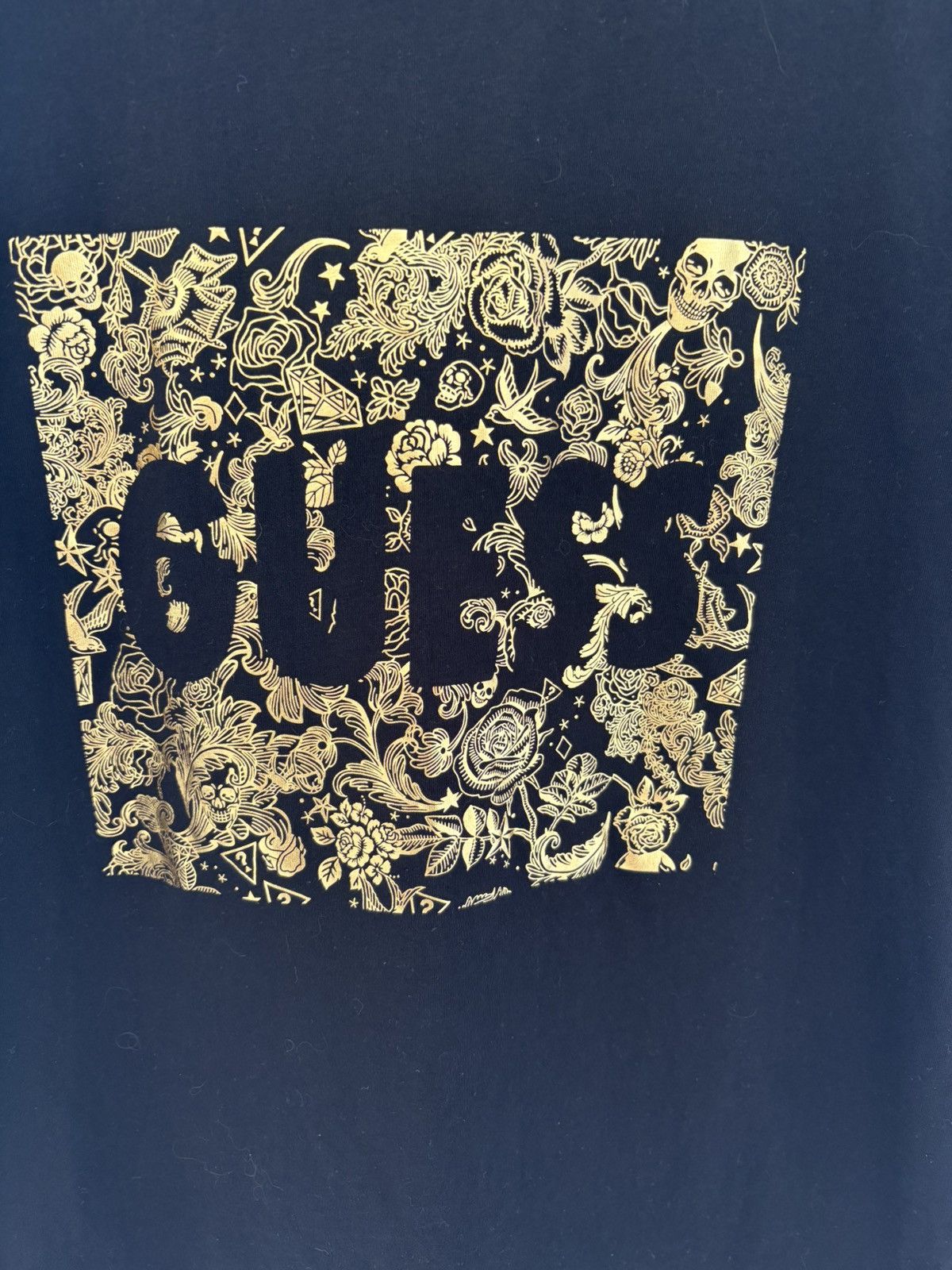 Guess GUESS Men’s Black Gold Graphic Logo Tee Shirt size Large Size US L / EU 52-54 / 3 - 3 Thumbnail