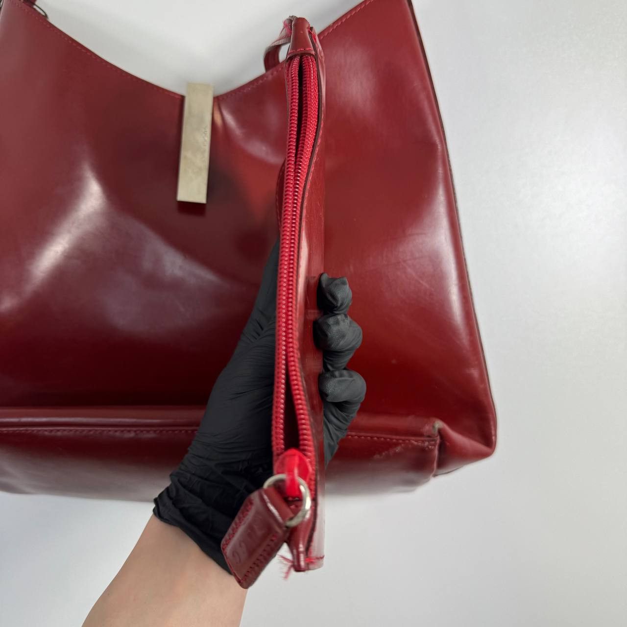 Gucci Gucci Red Leather Shoulder Bag Vintage Size ONE SIZE - 7 Thumbnail