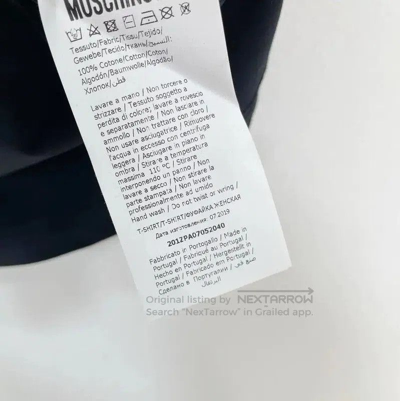 Moschino Moschino Black Cotton Short Sleeve T-Shirt . Size US M / EU 48-50 / 2 - 5 Thumbnail