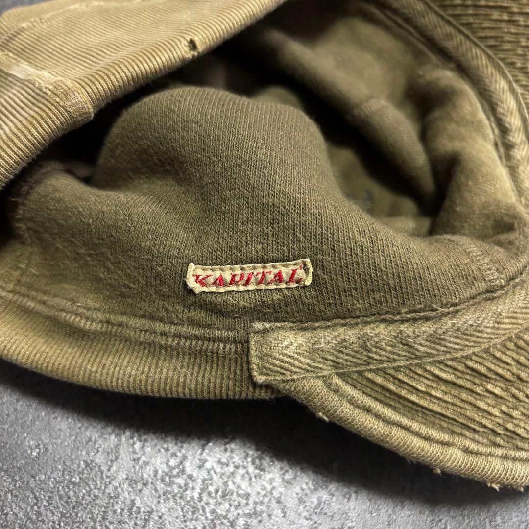 Kapital Conductor Soft Brim Beanie Visor Distressed weathered hat Size ONE SIZE - 11 Thumbnail