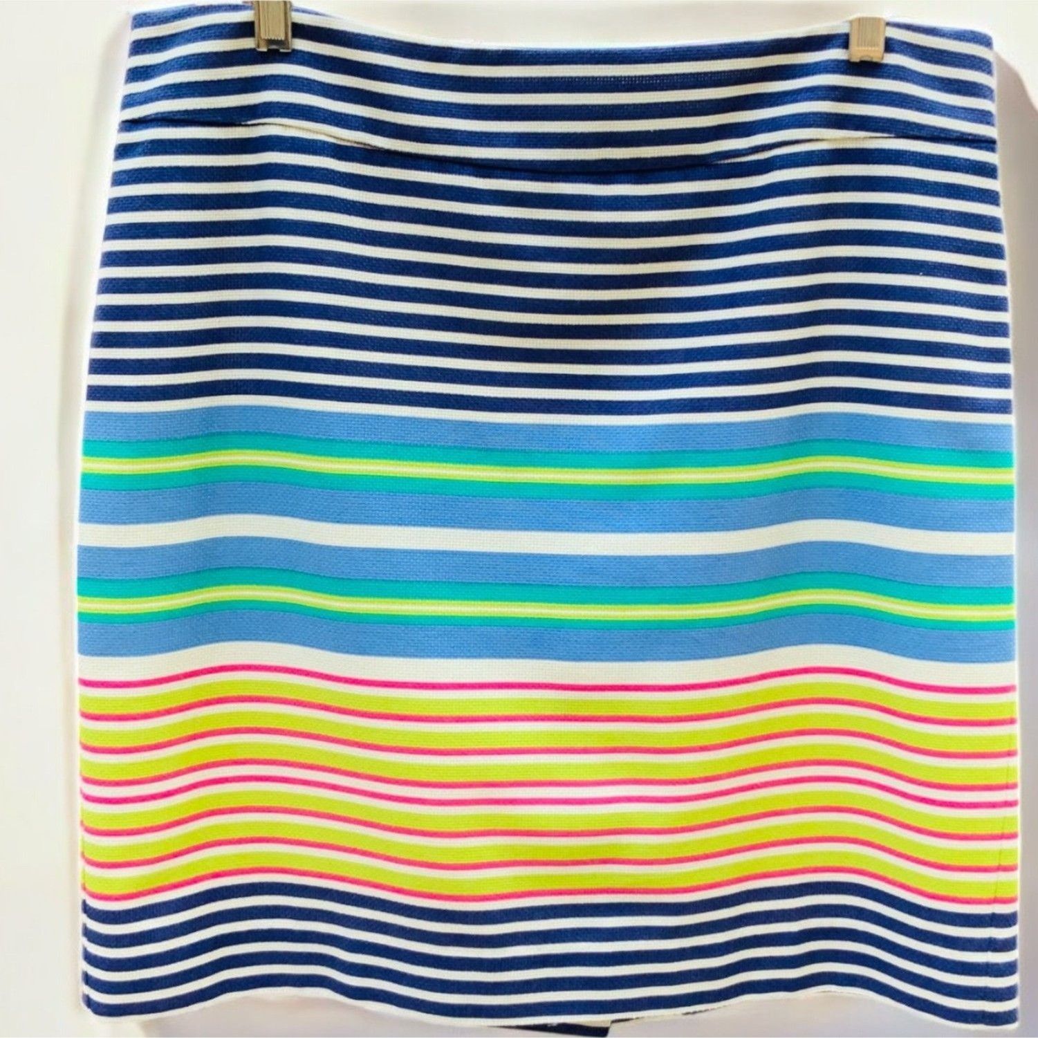 Loft Ann Taylor Loft Striped Mini Skirt Lined Multicolor 10 Size 32" / US 10 / IT 46 - 3 Thumbnail