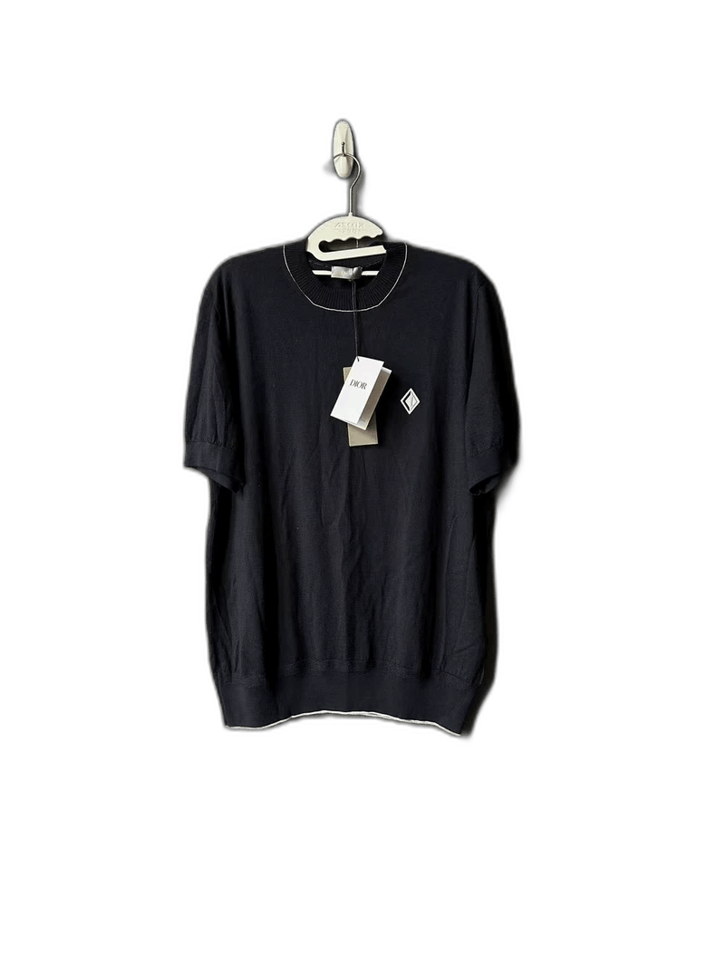 Dior Geometric Knit Short Sleeve Sweater