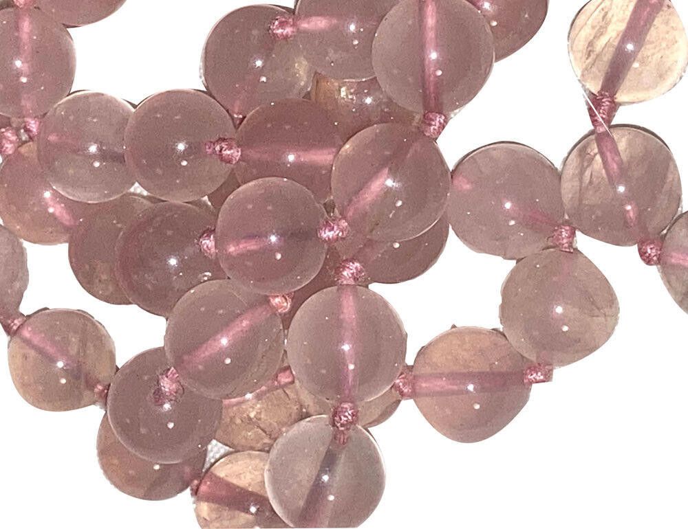 Designer Rose Quartz Round Bead Endless Necklace Size ONE SIZE - 4 Thumbnail