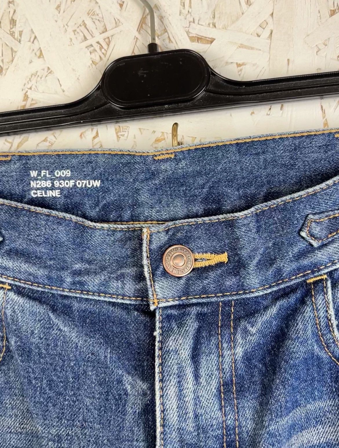 Celine Celine Triomphe Signature Cut Off Washed Flare Jeans Size 28" / US 6 / IT 42 - 4 Thumbnail
