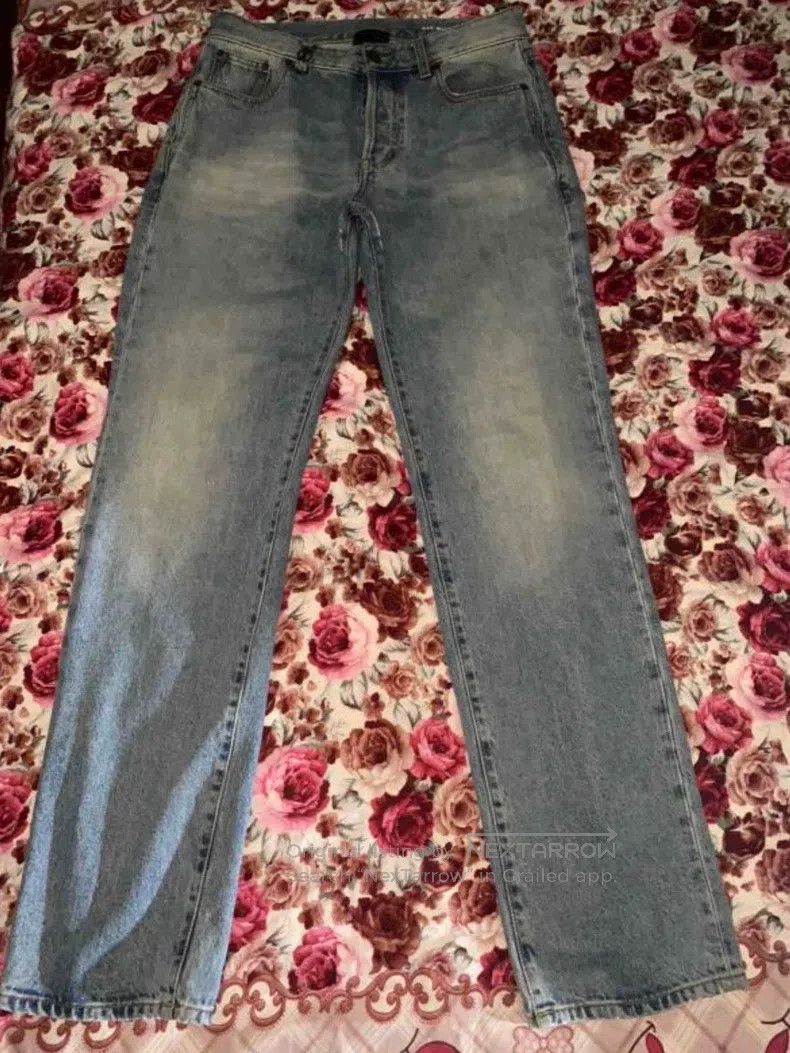 Saint Laurent Paris Saint Laurent Paris Seam wide-leg denim pants size 30 i Size US 30 / EU 46 - 2 Thumbnail
