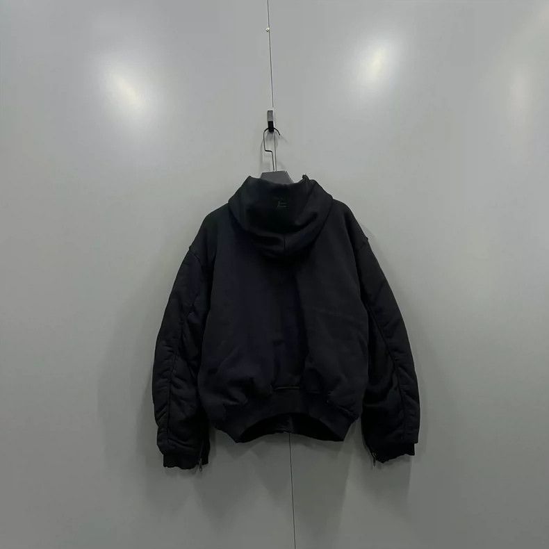 Balenciaga Balenciaga Black Hooded Zipper Jacket Size US S / EU 44-46 / 1 - 2 Thumbnail
