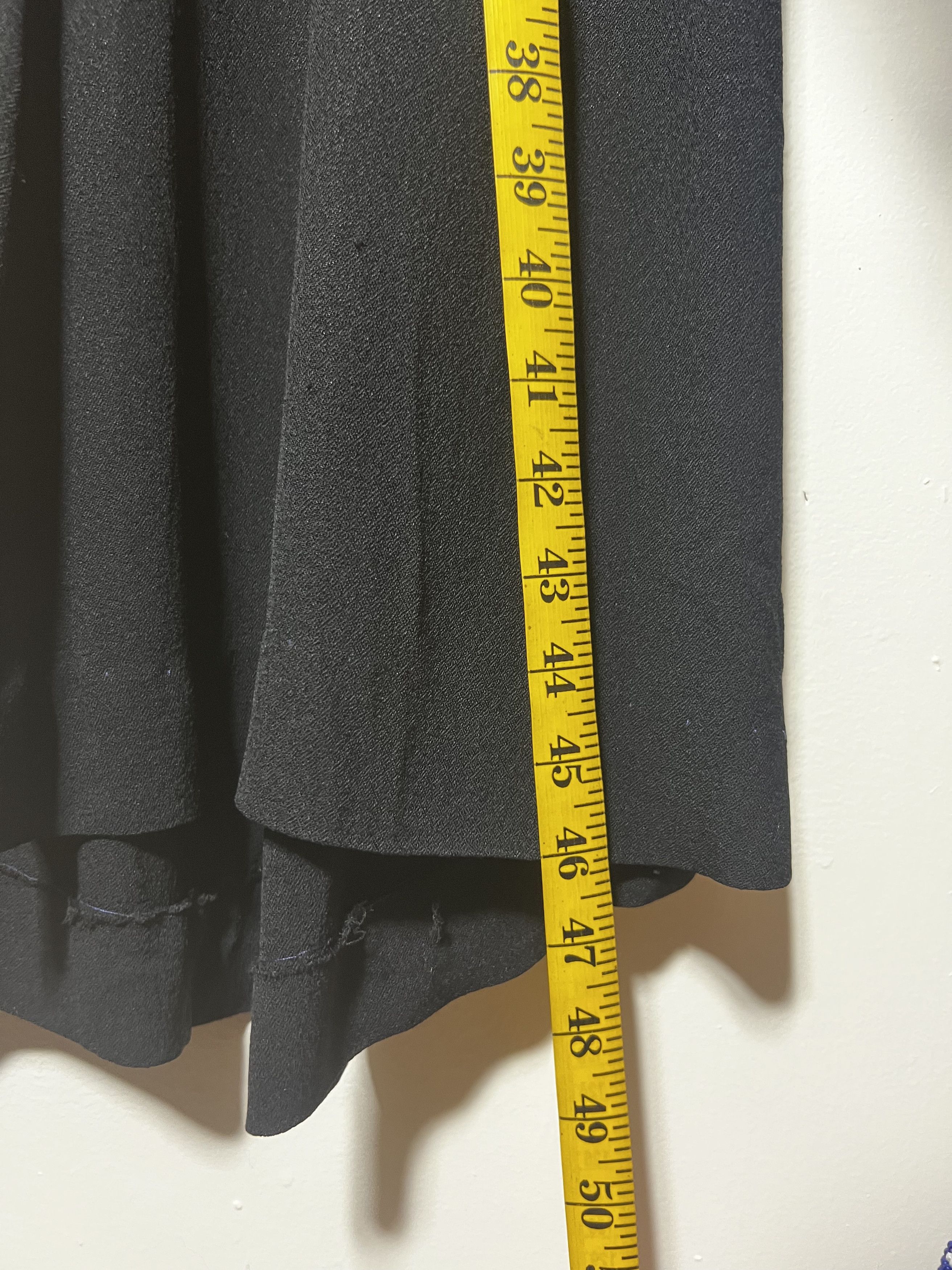Vintage Vintage 1940's Black Sheer Ruched Afternoon Dress Size L / US 10 / IT 46 - 11 Thumbnail