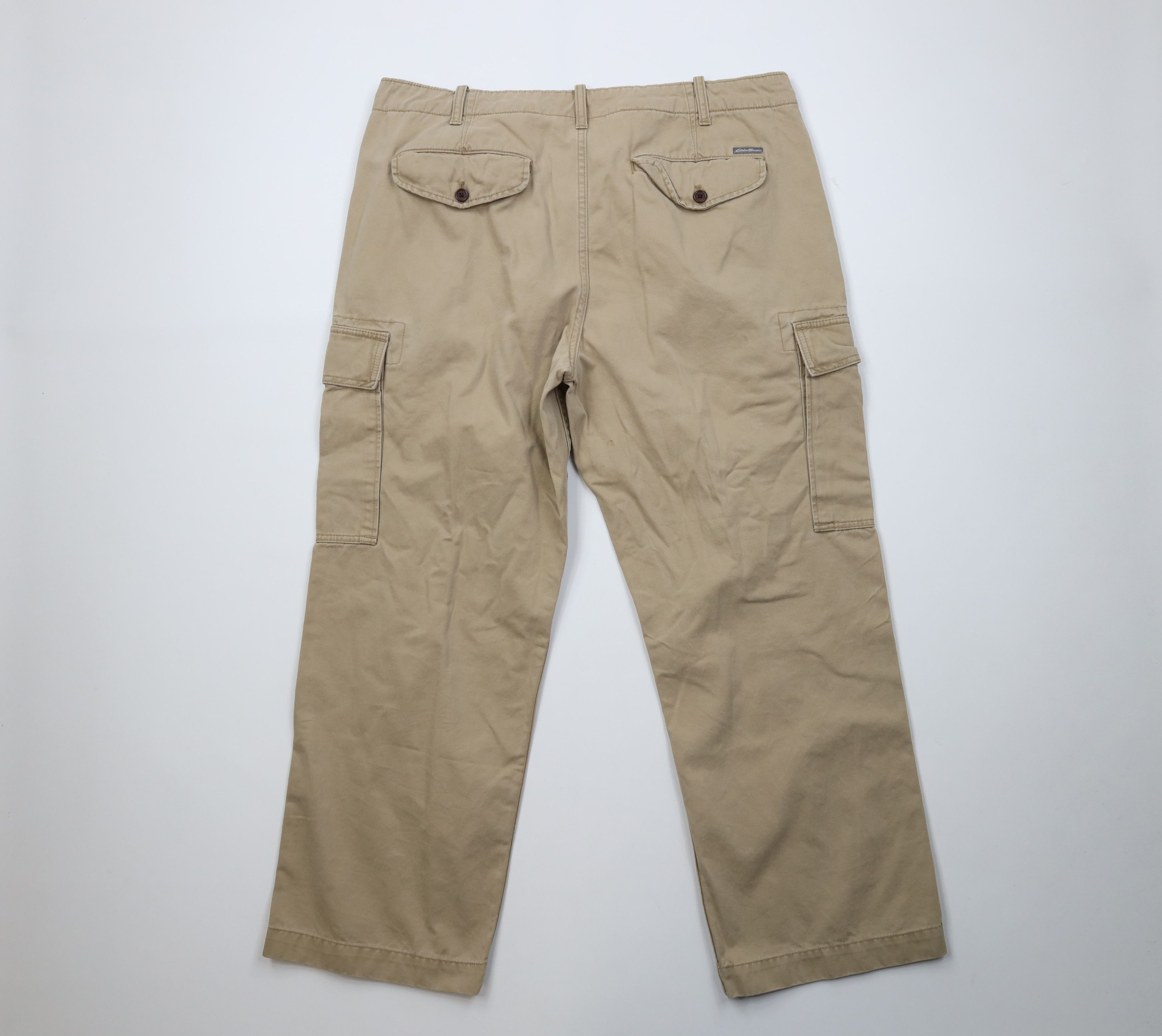 Eddie Bauer Vintage Eddie Bauer Baggy Wide Leg Cargo Pants Beige Cotton Size US 40 / EU 56 - 9 Thumbnail