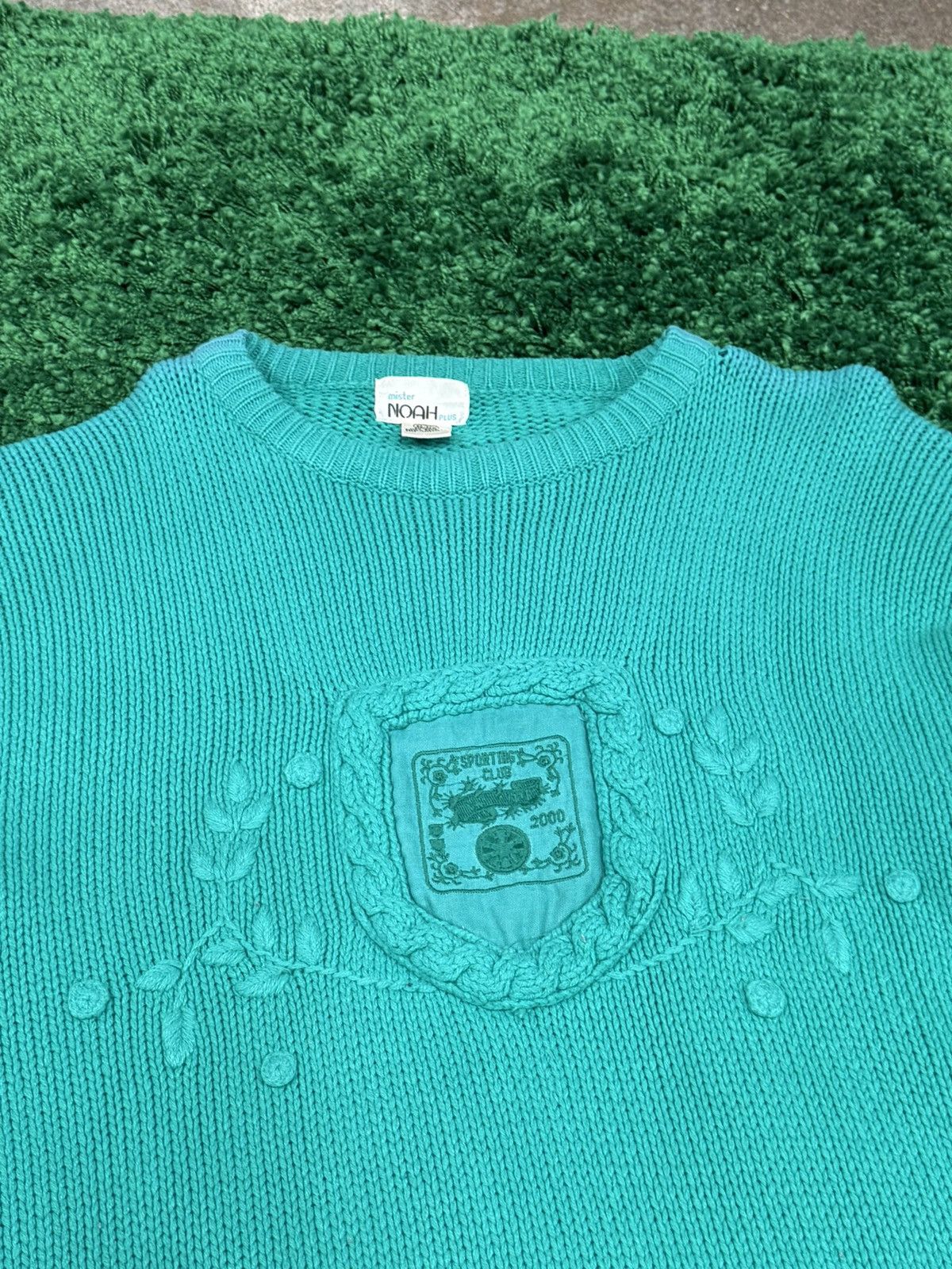 Vintage Vintage Cable Knit Noah Sweater Embroidered Sport Club 2000 Size XXL / US 16-18 / IT 52-54 - 3 Thumbnail