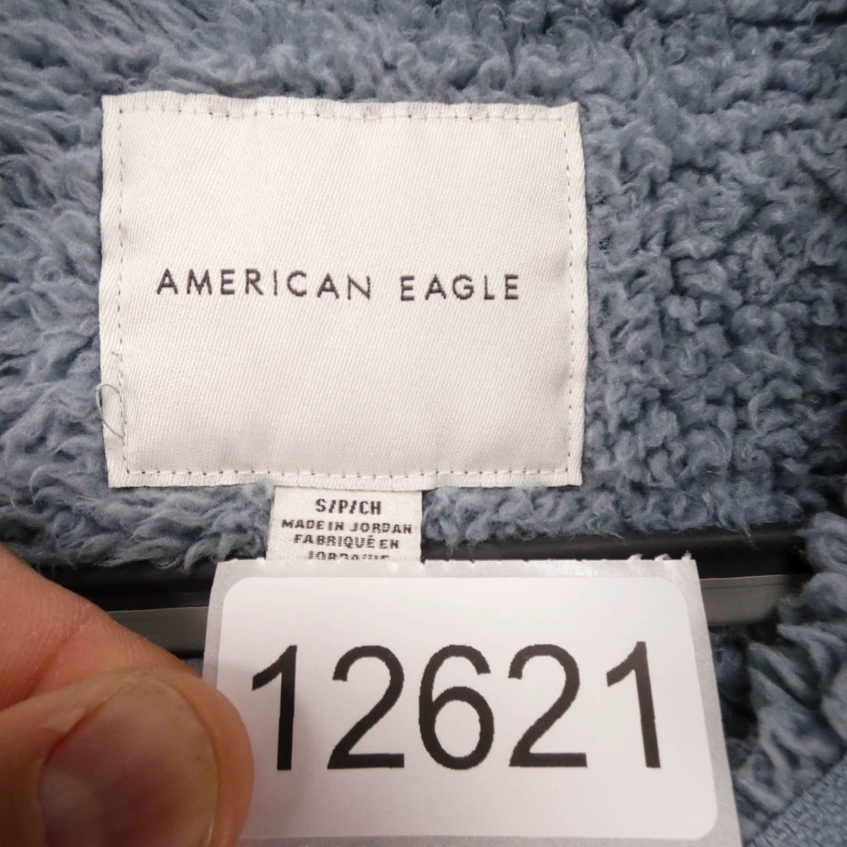 American Eagle Outfitters American Eagle Pullover Mens Small 1/4 Zip Blue Pouch Deep Pile Sweater Size US S / EU 44-46 / 1 - 7 Thumbnail