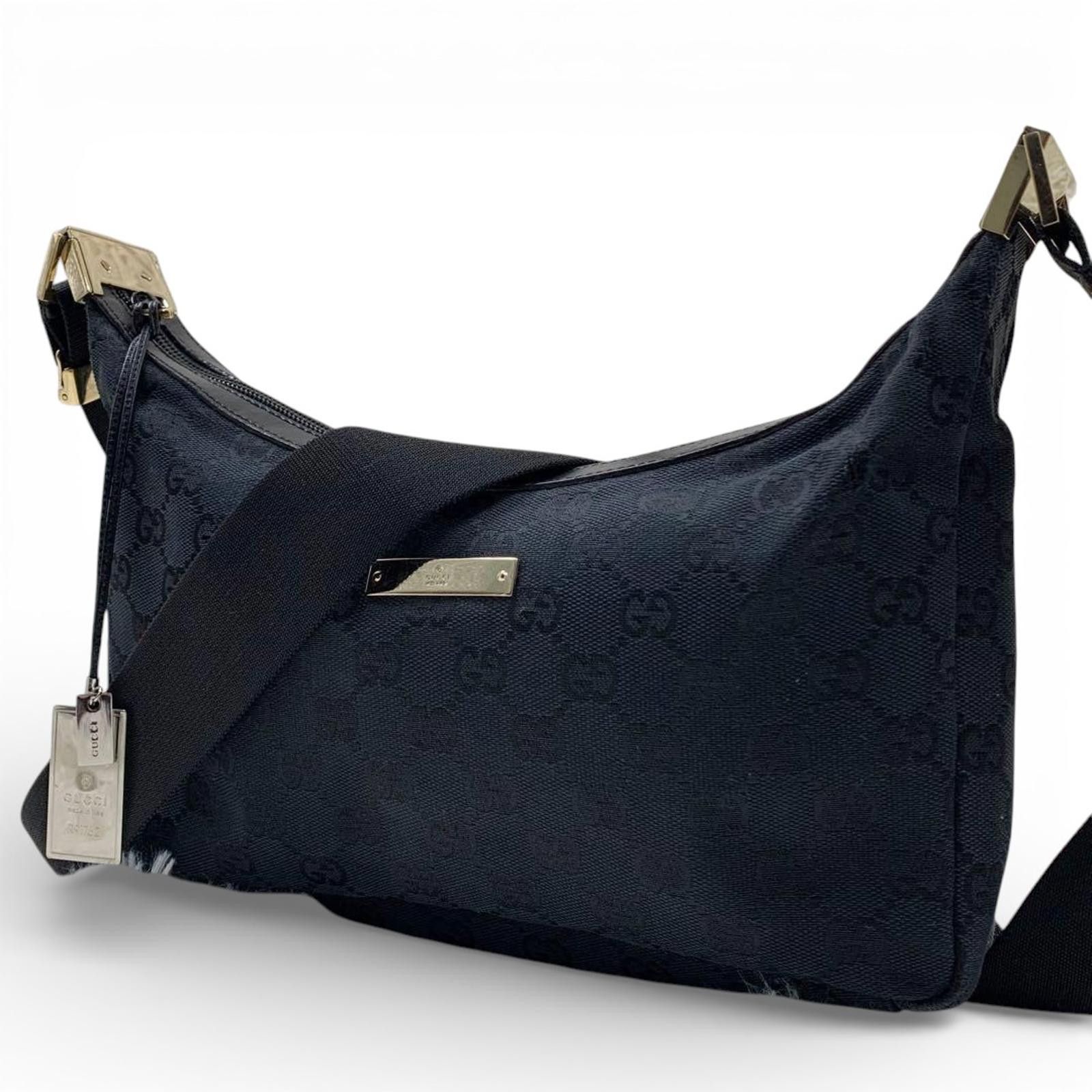 Gucci Gucci - Women's Black GG Canvas Shoulder Bag Size ONE SIZE - 2 Thumbnail