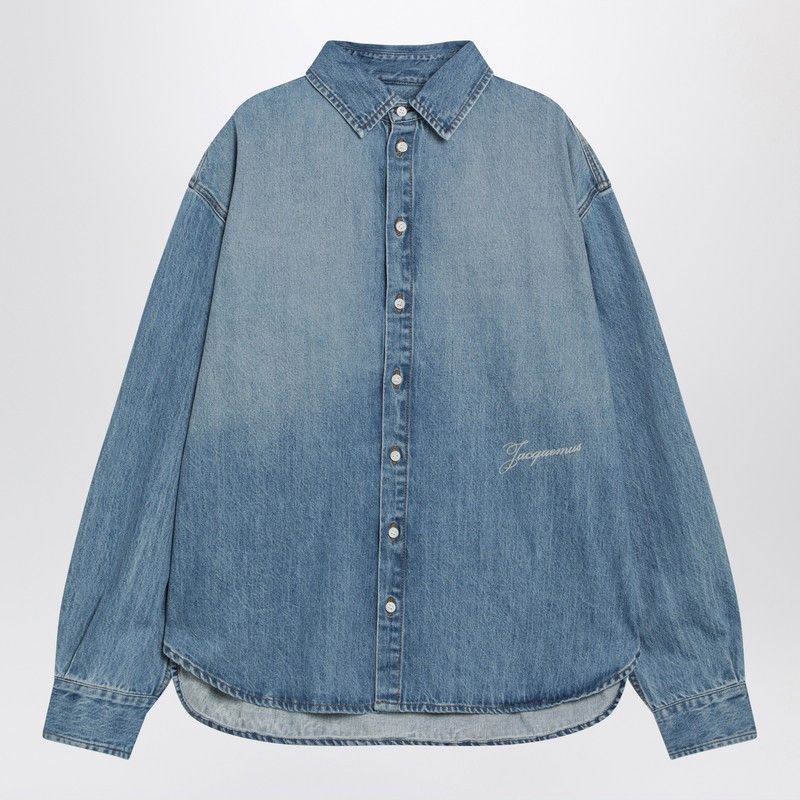 Jacquemus Jacquemus Simon Blue De-Nã®Mes Denim Shirt Size US XL / EU 56 / 4 - 1 Thumbnail